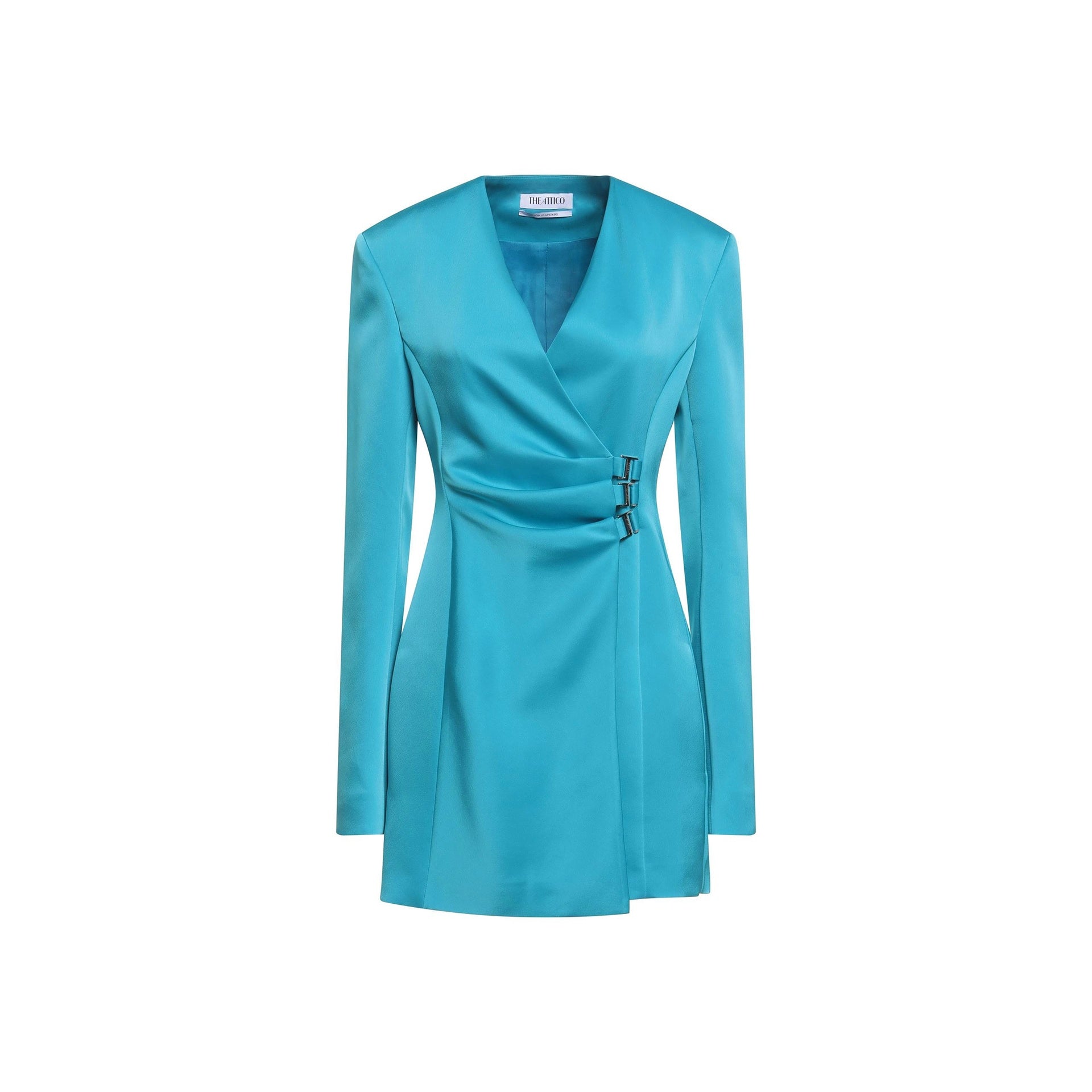 the attico satin mini dress Emerald Green Mini Dress