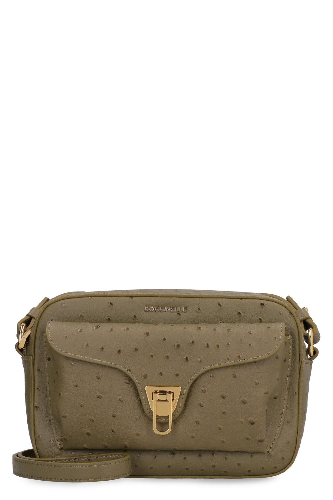 Beat Ostrich leather crossbody bag