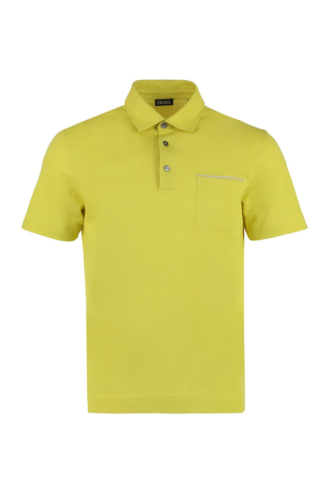 Zegna-OUTLET-SALE-Cotton-piqué polo shirt-ARCHIVIST