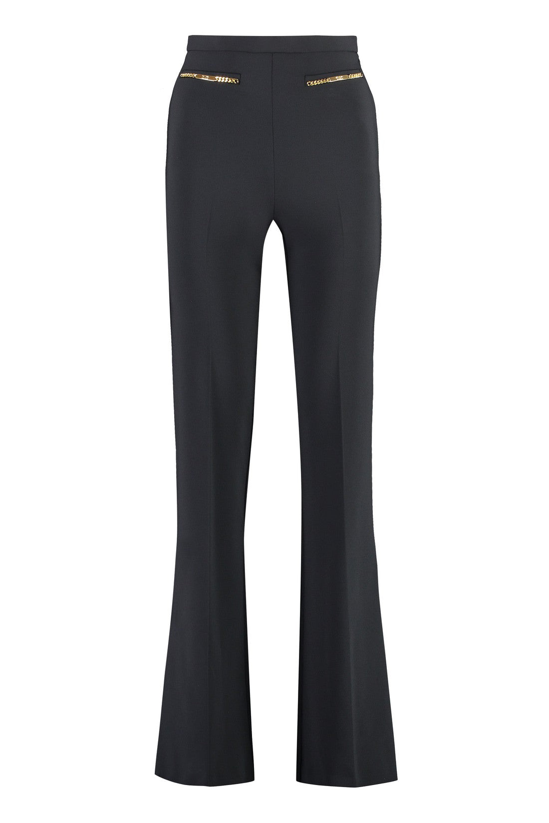 Elisabetta Franchi-OUTLET-SALE-High-waist crêpe trousers-ARCHIVIST