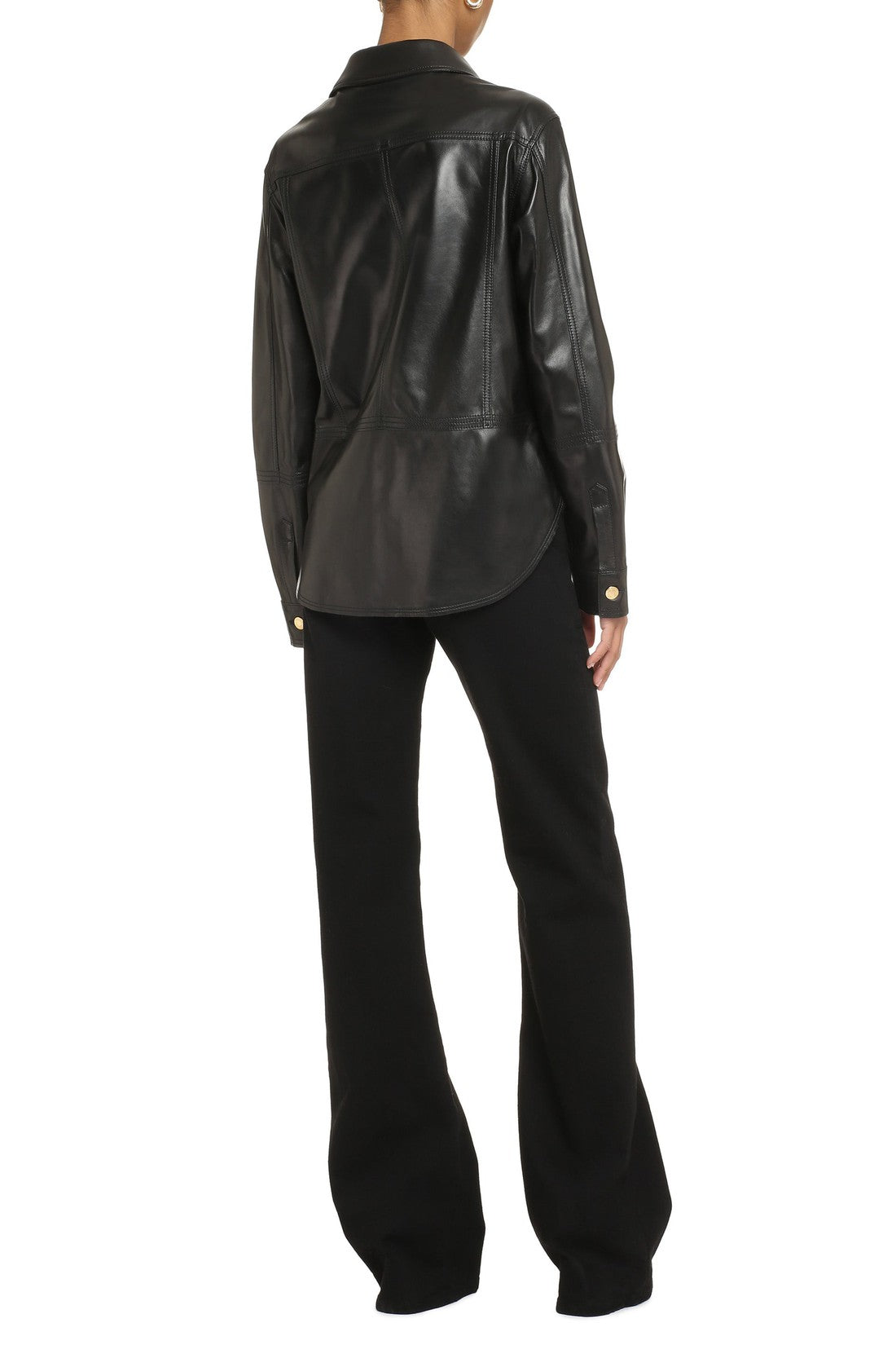 Tom Ford-OUTLET-SALE-Leather overshirt-ARCHIVIST