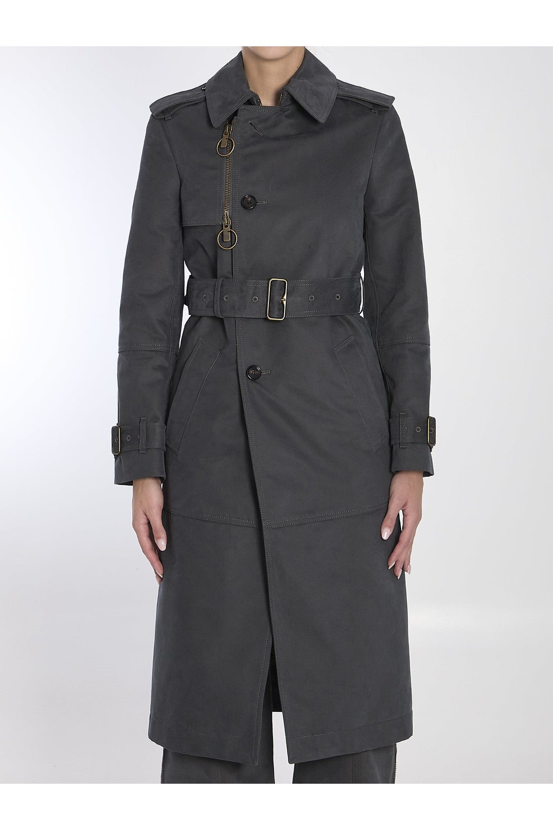 Burberry OUTLET | Long trench coat in cotton and nylon im SALE 