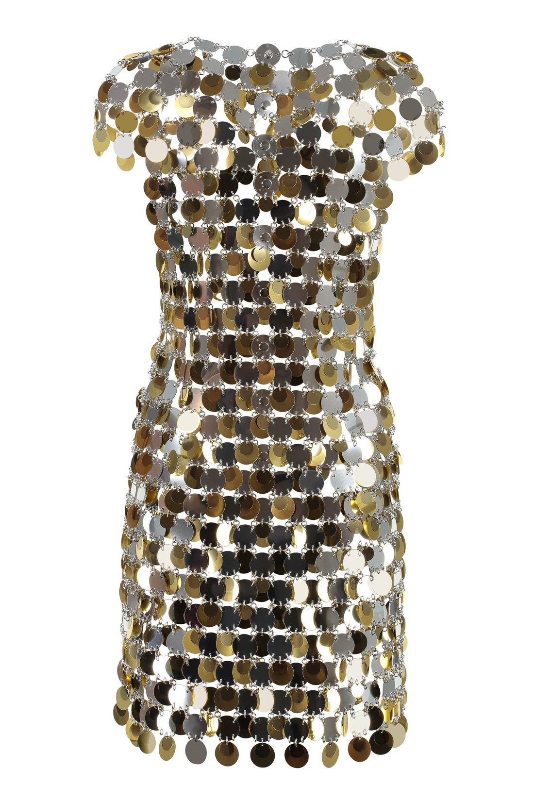 Rabanne-OUTLET-SALE-Metallic sequin mini-dress-ARCHIVIST