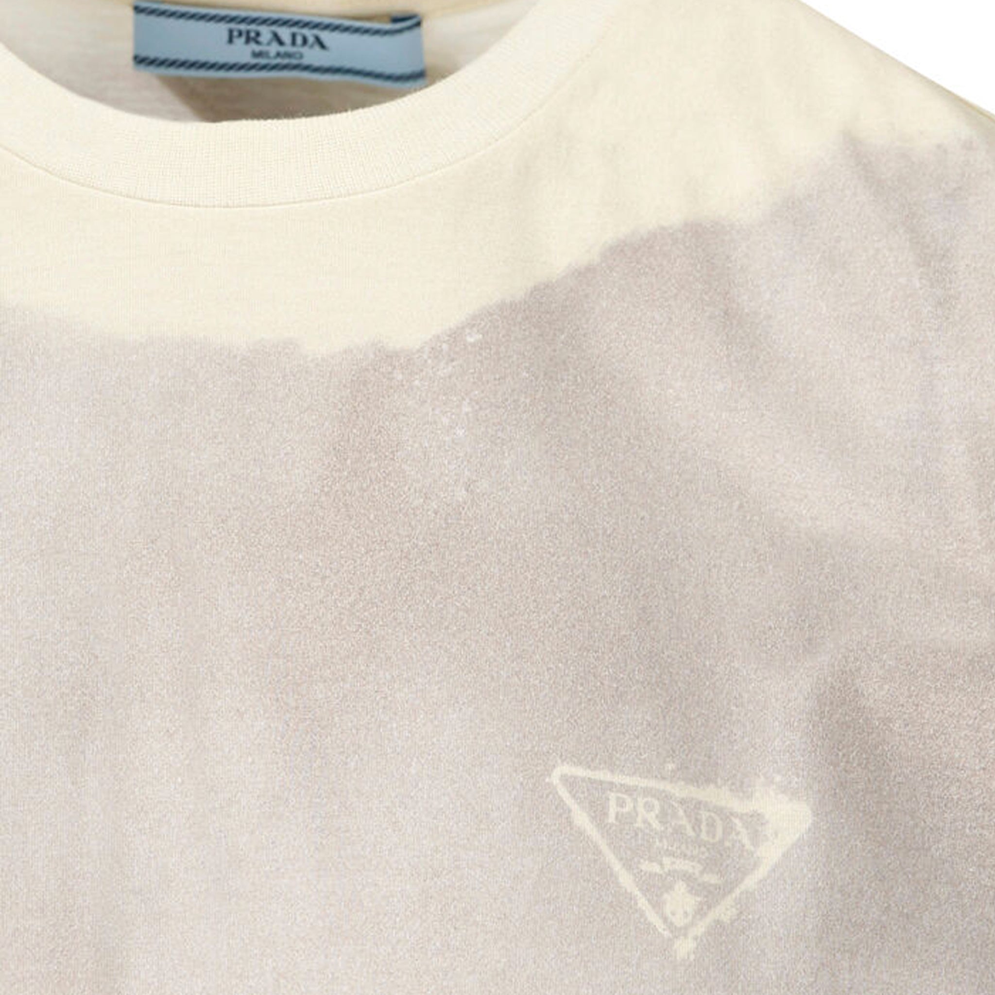 PRADA-Outlet-Sale-Prada Cotton Logo T-Shirt-WOMEN CLOTHING-ARCHIVIST