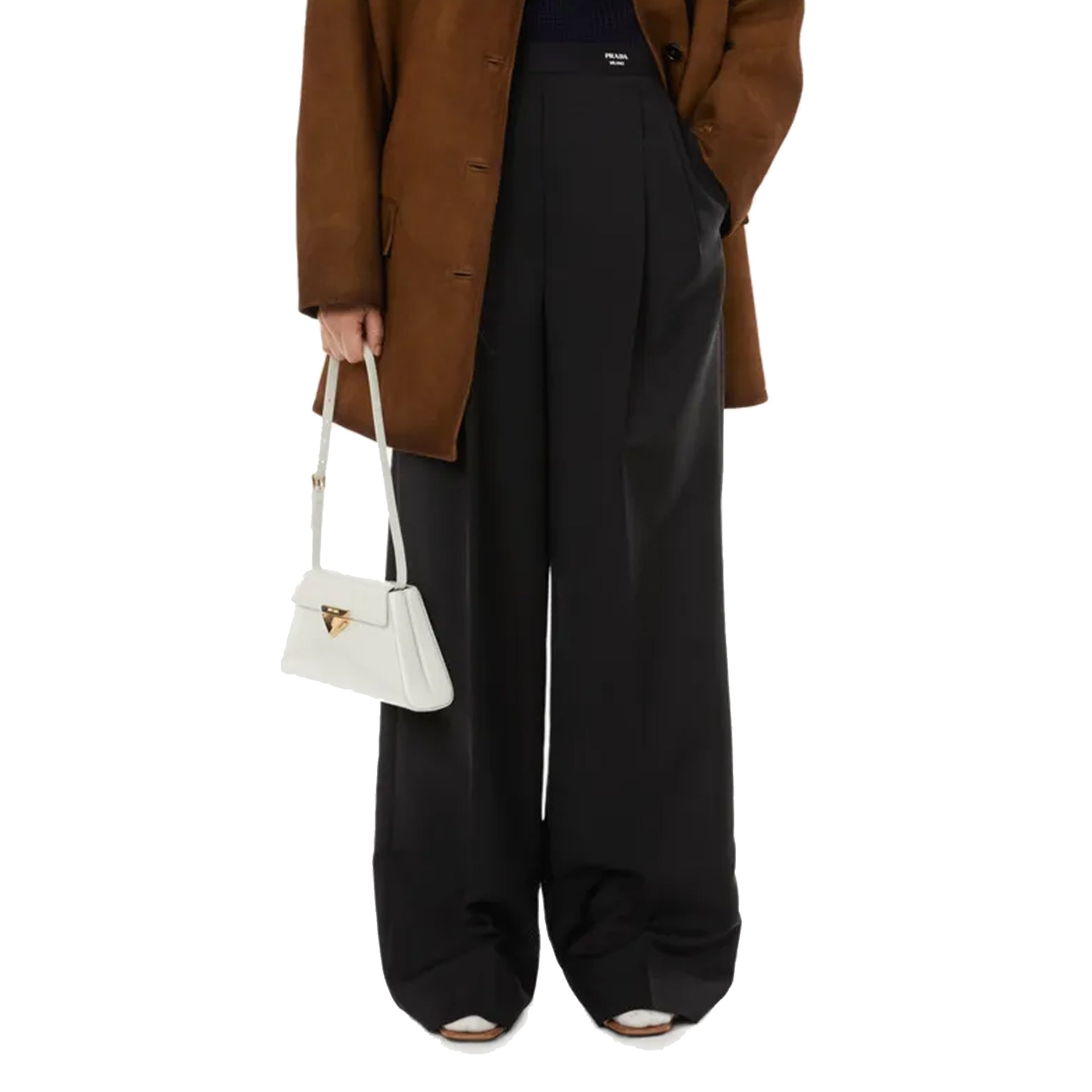 PRADA-Outlet-Sale-Prada Mohair and Wool Pants-WOMEN CLOTHING-BLACK-42-ARCHIVIST