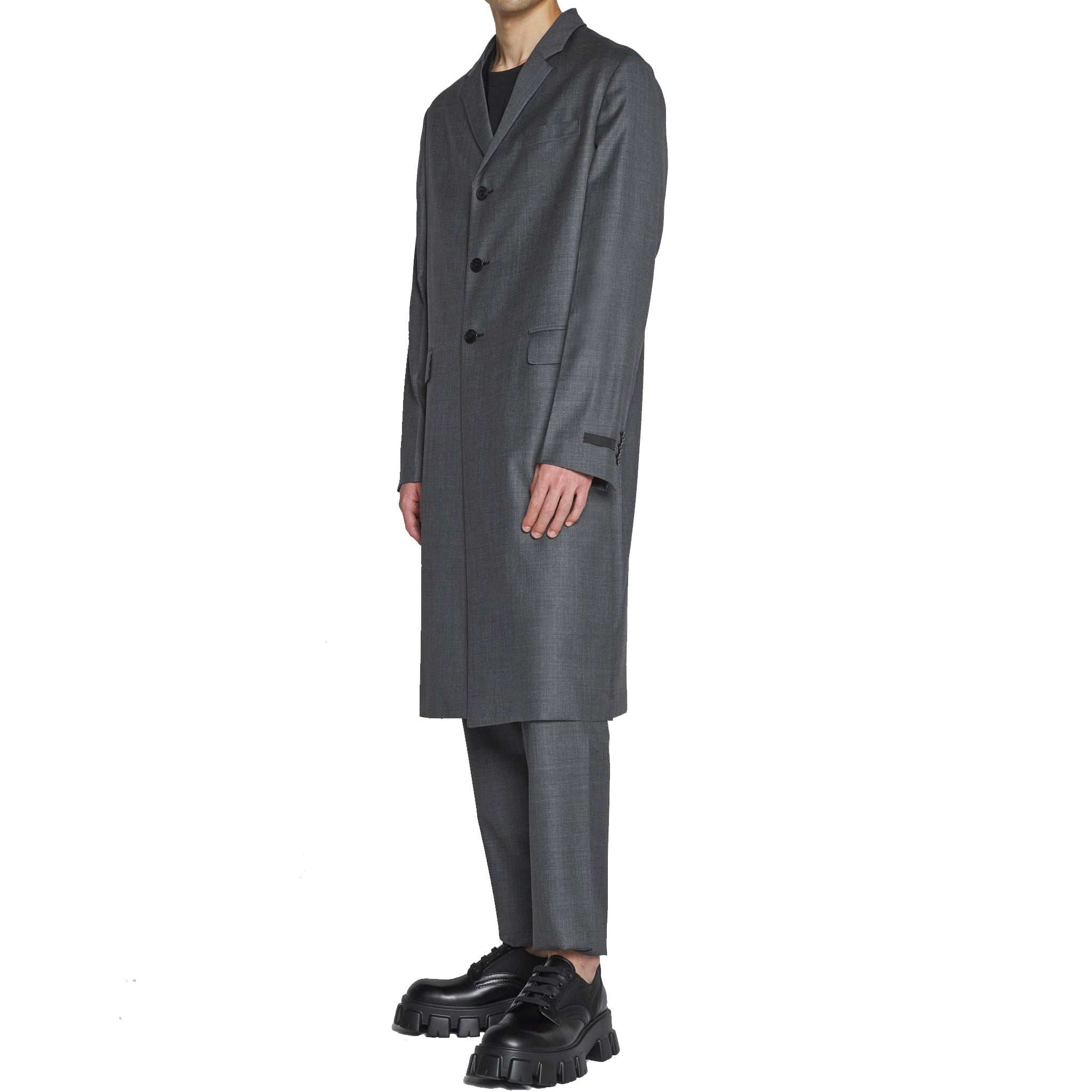 PRADA-Outlet-Sale-Prada Wool Coat-MEN CLOTHING-ARCHIVIST