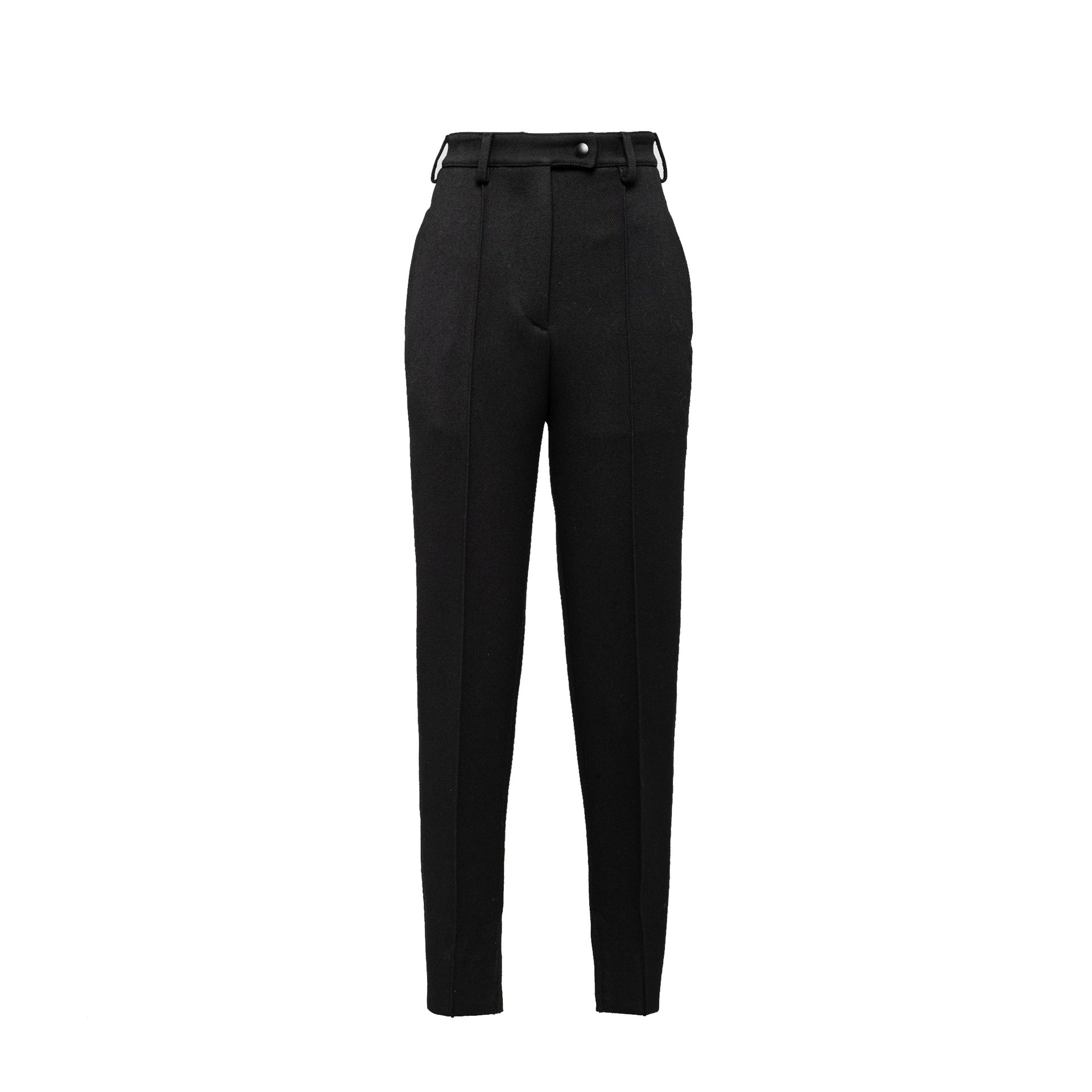 PRADA-Outlet-Sale-Prada Wool Pants-WOMEN CLOTHING-BLACK-40-ARCHIVIST