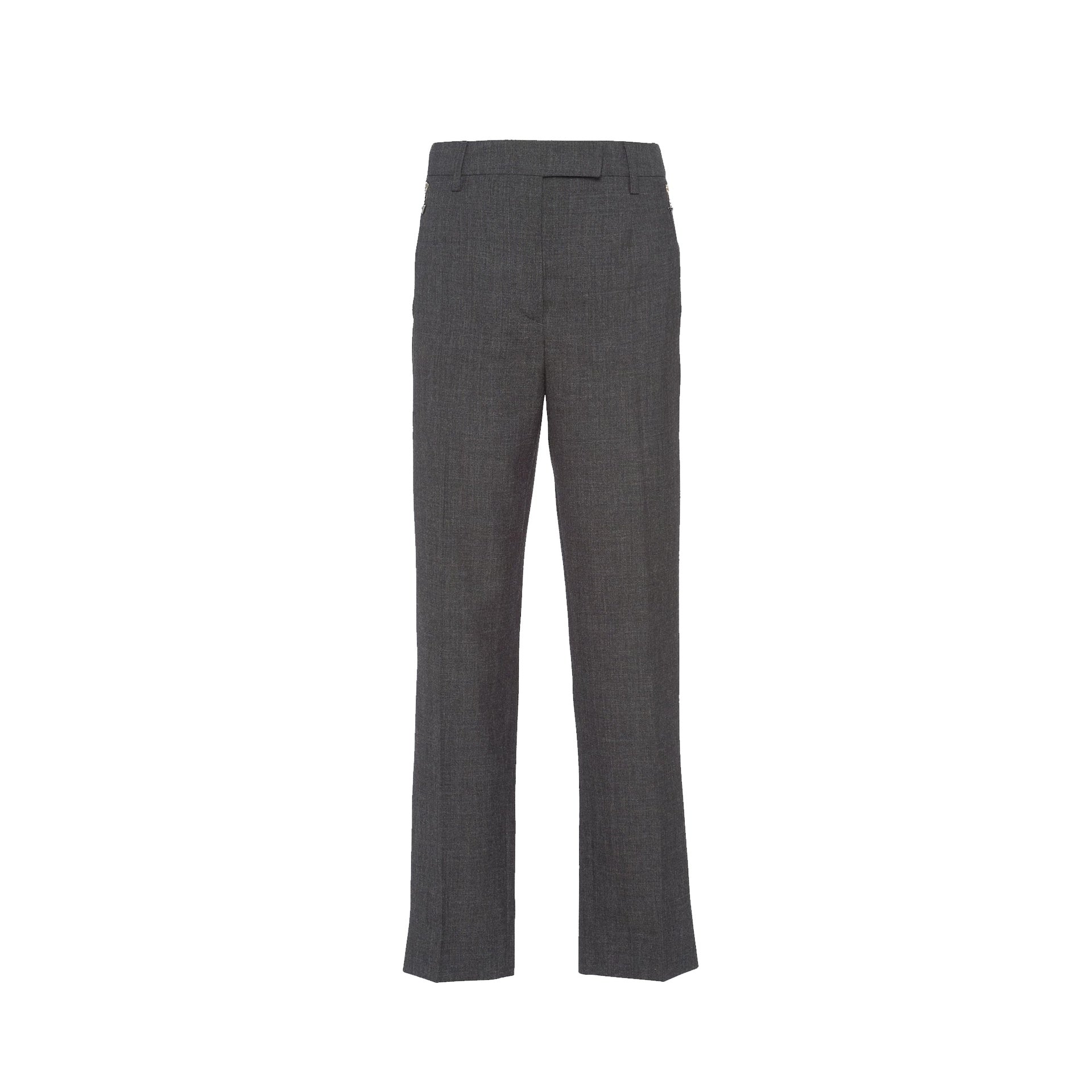 PRADA-Outlet-Sale-Prada Wool Pants-WOMEN CLOTHING-GREY-42-ARCHIVIST