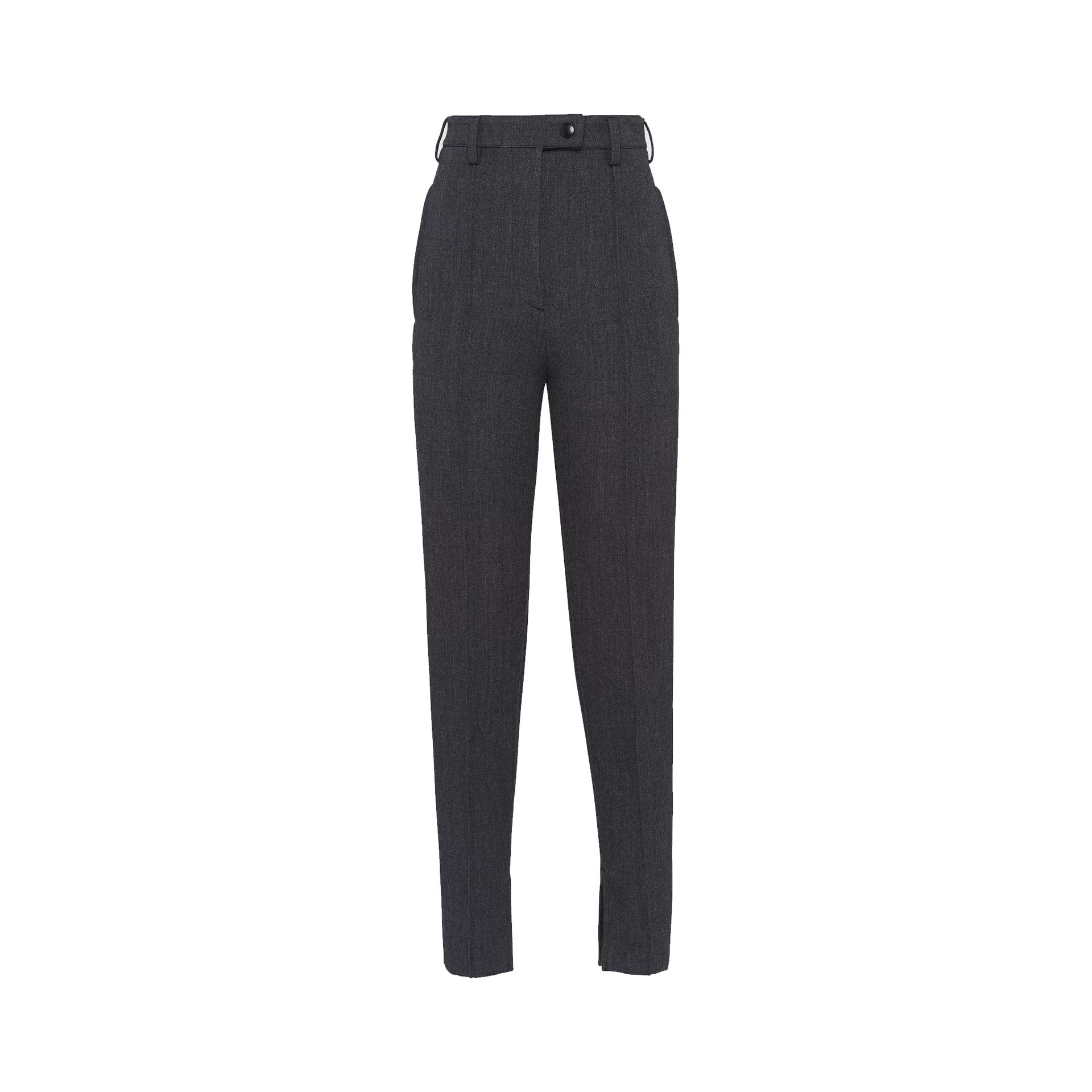 PRADA-Outlet-Sale-Prada Wool Pants-WOMEN CLOTHING-GREY-40-ARCHIVIST