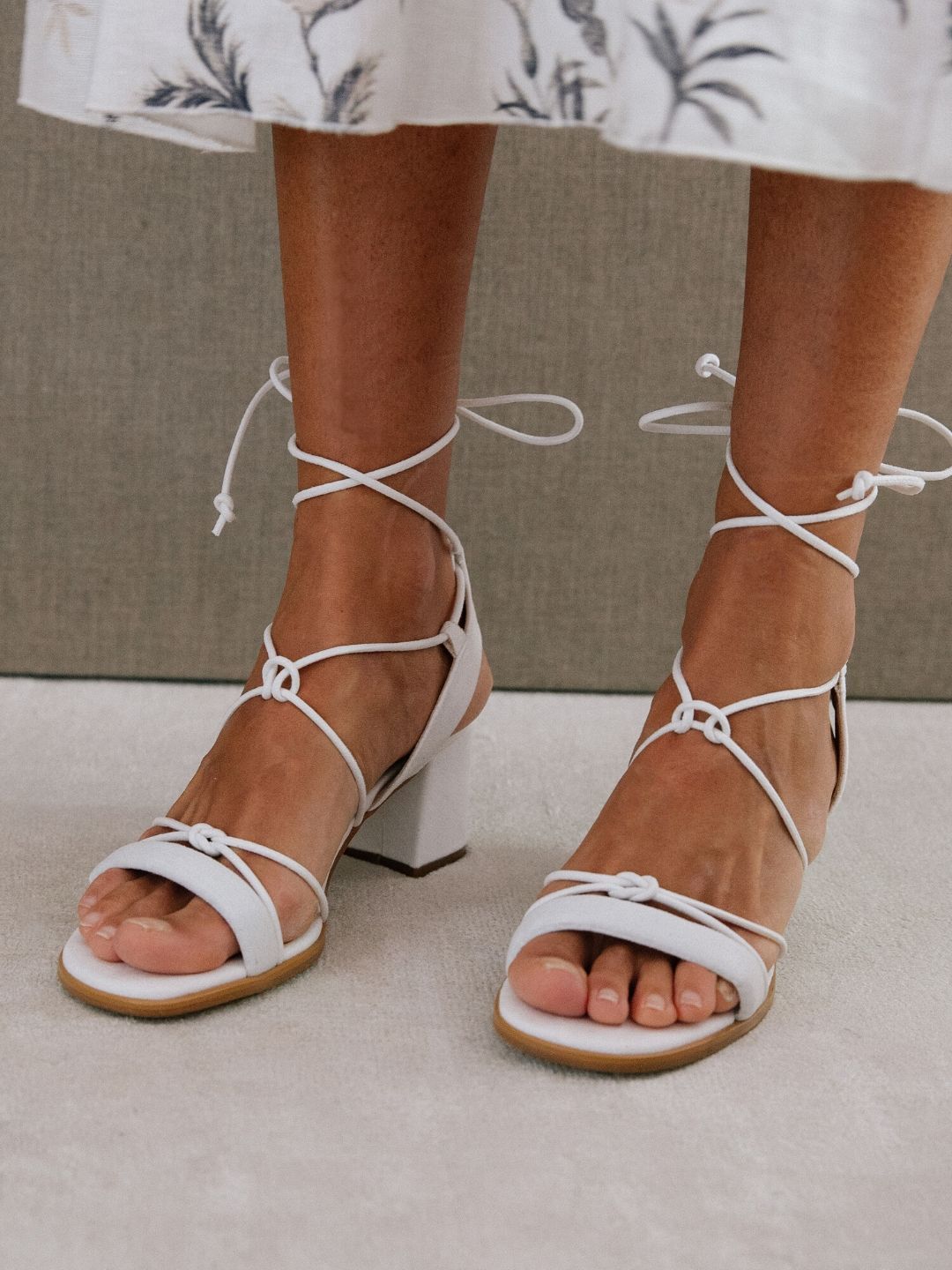Sophie Vegan White Sandals ALOHAS