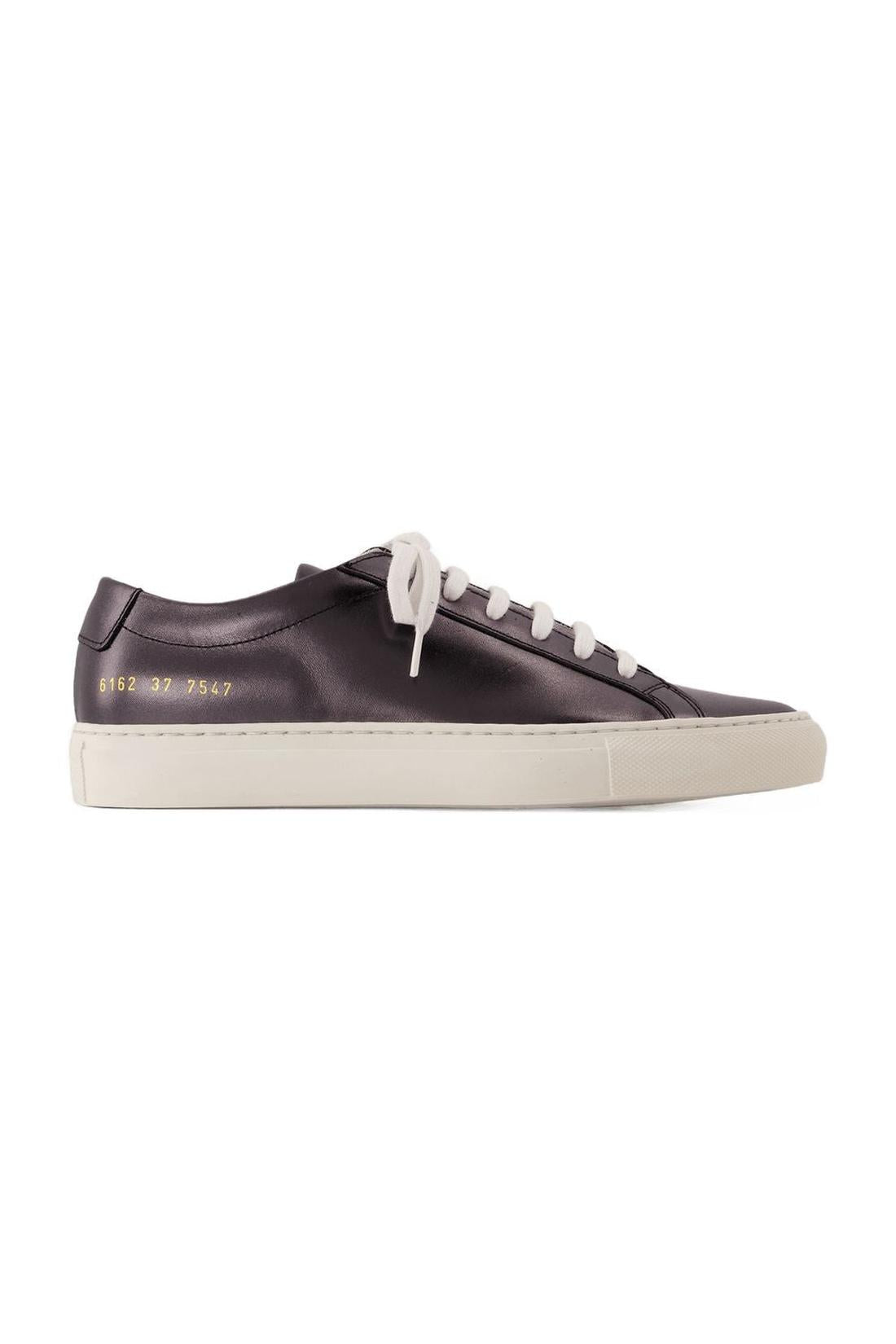 Achilles Shiny Sneakers - COMMON PROJECTS - Leather - Black