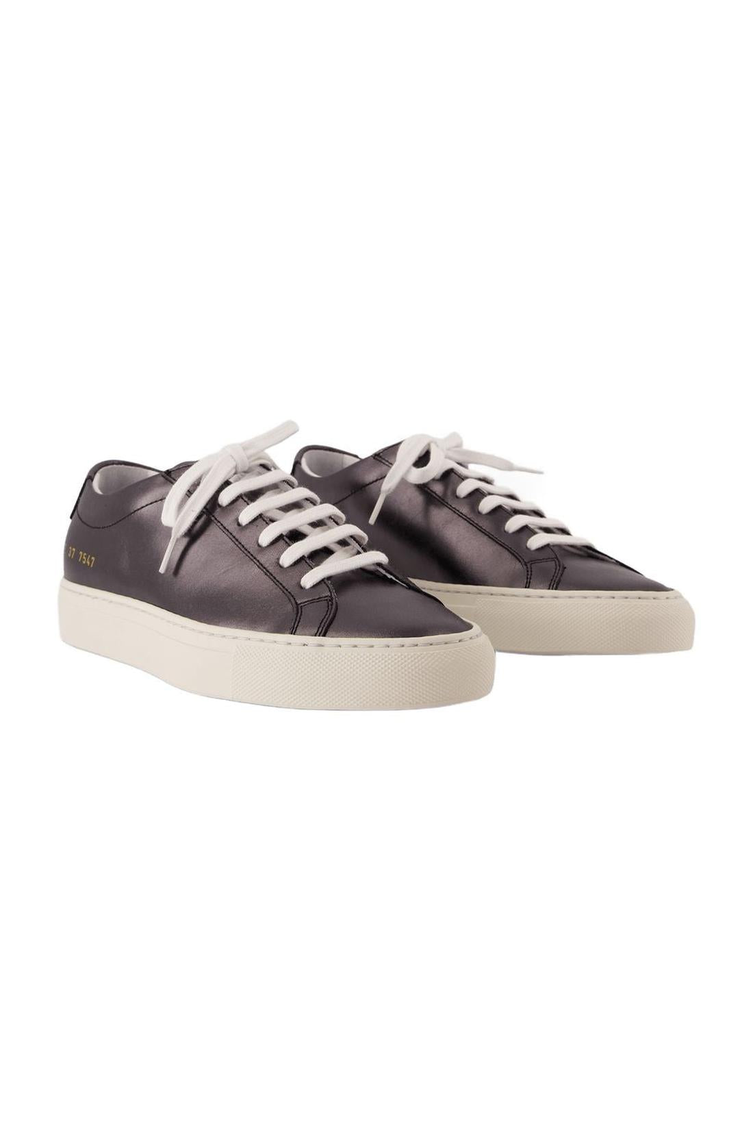 Achilles Shiny Sneakers - COMMON PROJECTS - Leather - Black