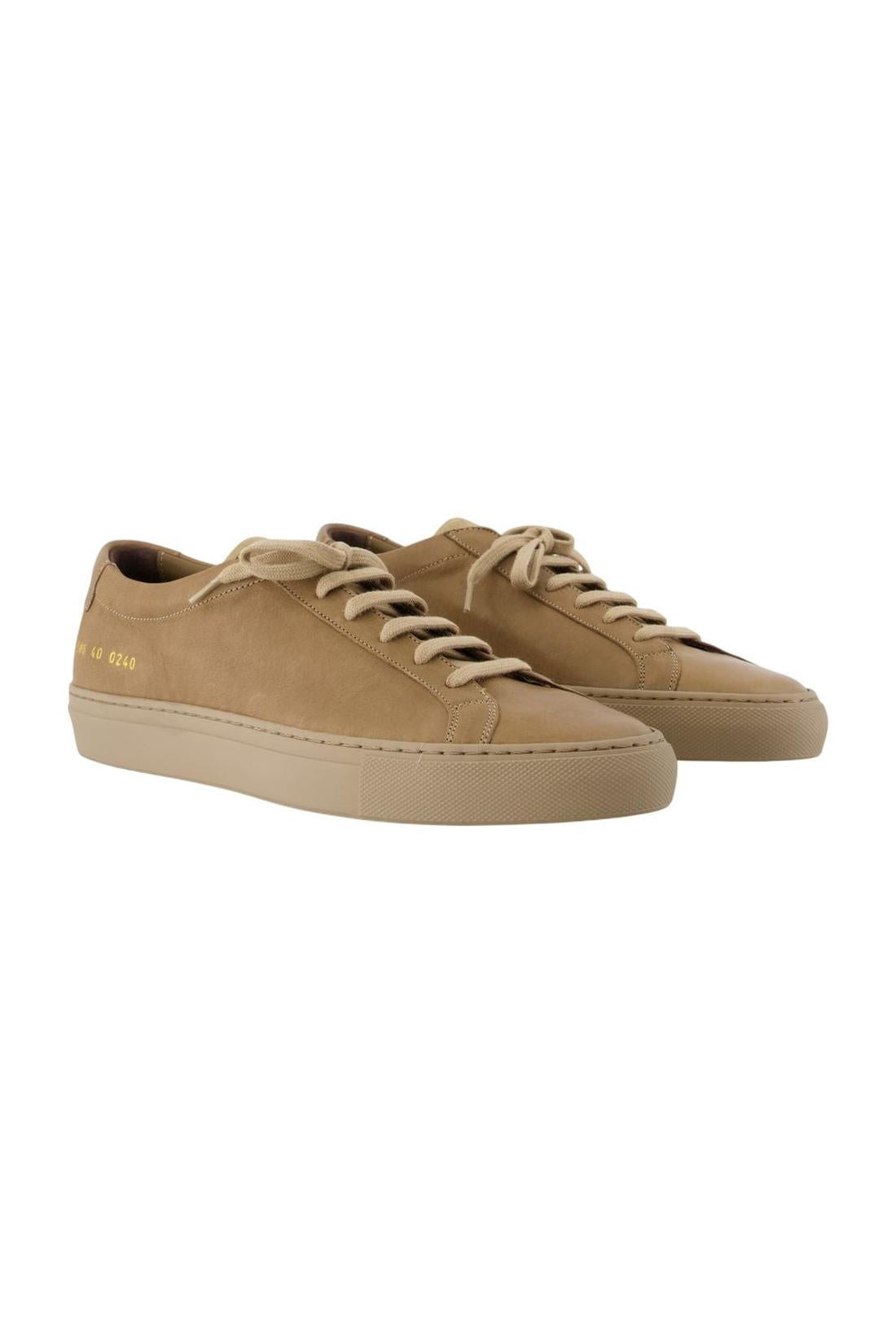 Common Projects-Achilles Premium Sneakers - COMMON PROJECTS - Leder - Beige-Sneaker-Black-Deal-Outlet-by-ARCHIVIST