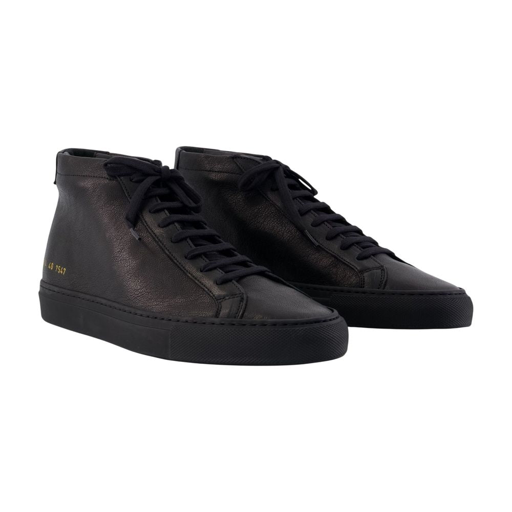 Sneakers Achilles Mid Premium – COMMON PROJECTS – Leder – Schwarz