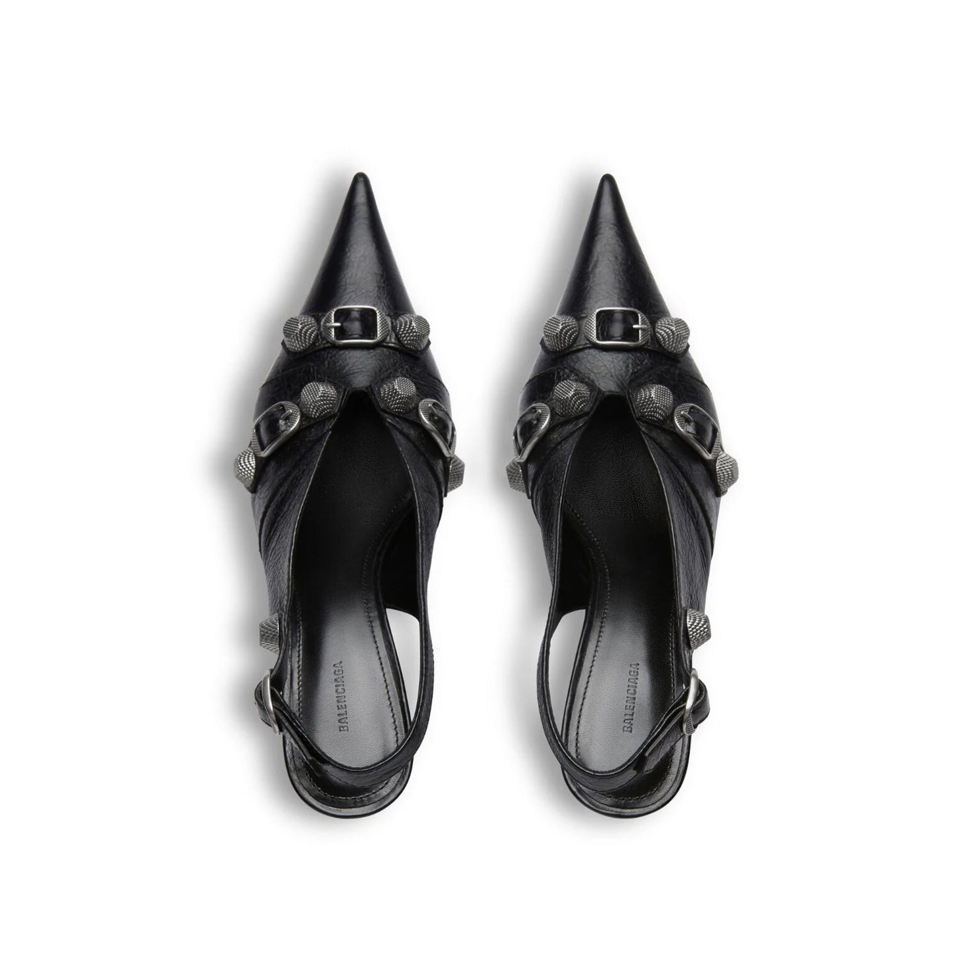 Balenciaga-Balenciaga Cagole Slingback Pumps-WOMEN SHOES-Black-Deal-Outlet-by-ARCHIVIST