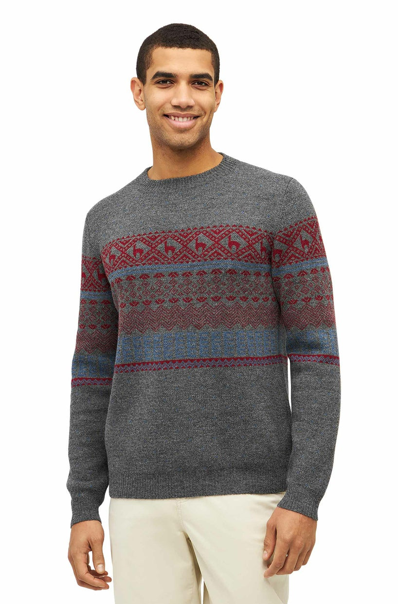 Verdancia-Apu Kuntur - Alpaka Pullover Herren NEVADA – Norweger-Stil aus Baby Alpaka-Pullover-Black-Deal-Outlet-by-ARCHIVIST