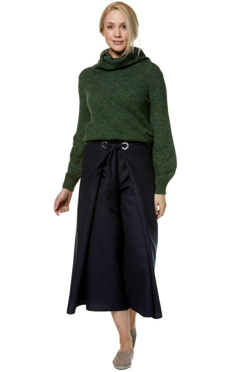 Verdancia-Alpaka Rollkragen Pullover SALOMON – Modischer Crop-Strick mit Applikationen-Pullover-Black-Deal-Outlet-by-ARCHIVIST