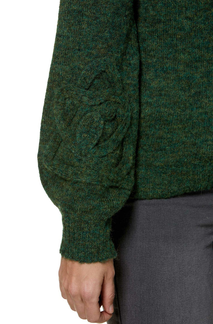 Verdancia-Alpaka Rollkragen Pullover SALOMON – Modischer Crop-Strick mit Applikationen-Pullover-Black-Deal-Outlet-by-ARCHIVIST