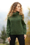 Verdancia-Alpaka Rollkragen Pullover SALOMON – Modischer Crop-Strick mit Applikationen-Pullover-Black-Deal-Outlet-by-ARCHIVIST