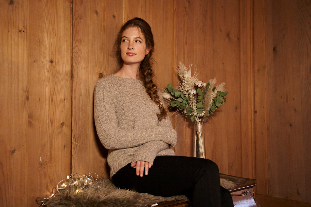 Verdancia-Apu Kuntur - Alpaka Pullover MOANA – Rundhals, leicht & weich mit Merinowolle-Pullover-Black-Deal-Outlet-by-ARCHIVIST