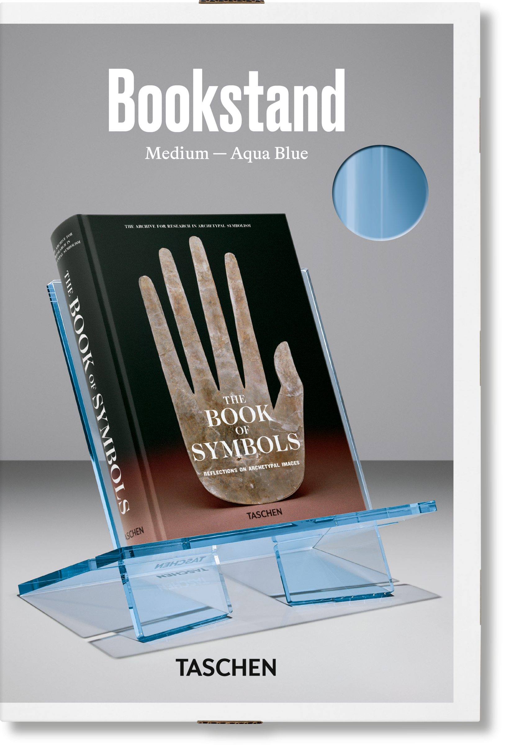 Taschen-Bookstand. Medium. Aqua Blue-Art-Black-Deal-Outlet-by-ARCHIVIST