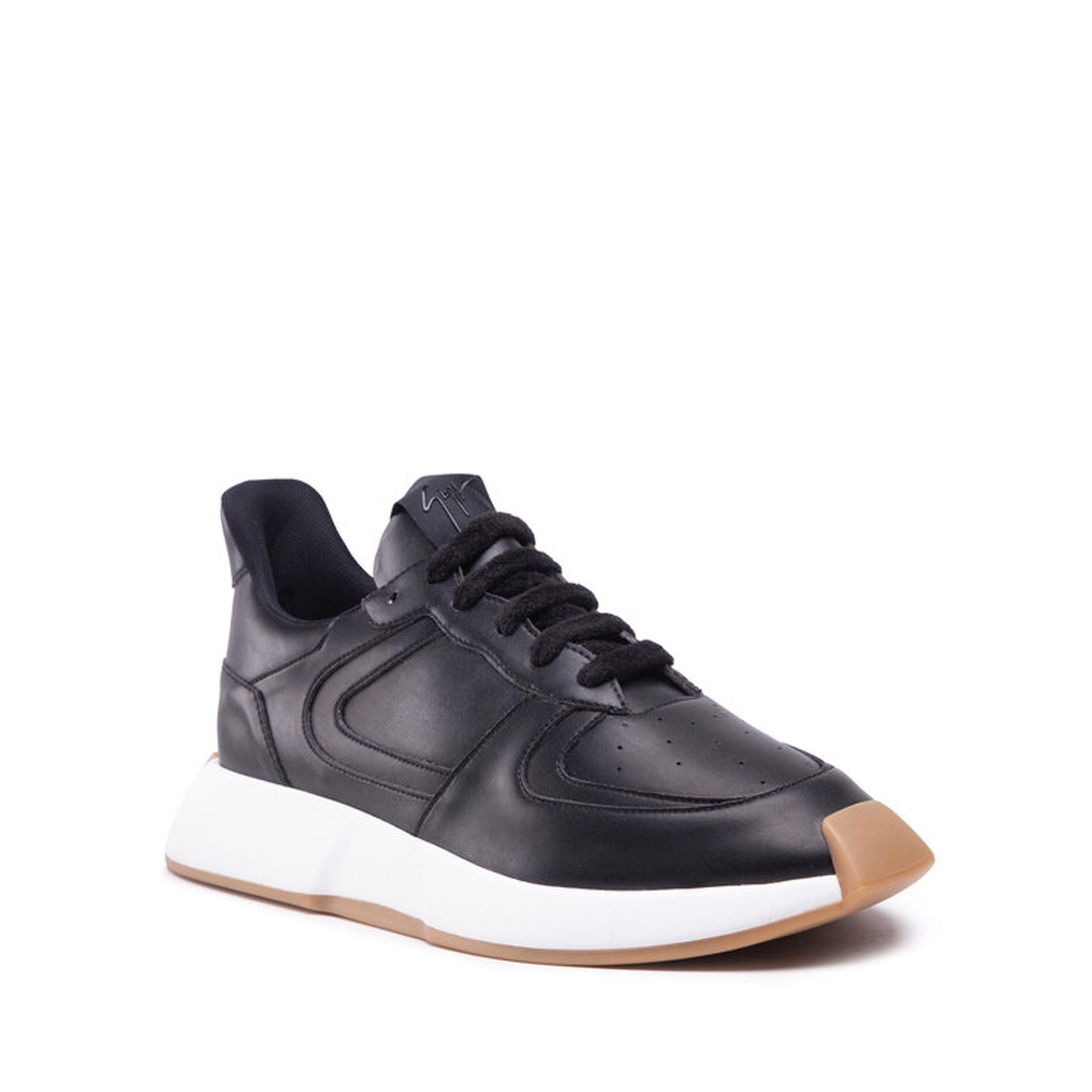 Giuseppe Zanotti-Giuseppe Zanotti Leather Sneakers-MEN SHOES-Black-Deal-Outlet-by-ARCHIVIST