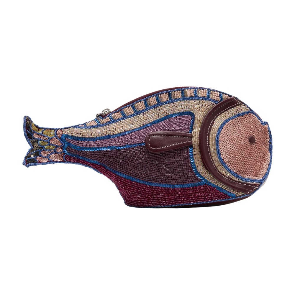 Pesce-Clutch – Staud – Kunstleder – Violett