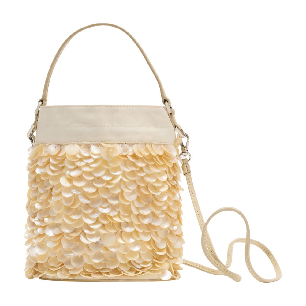 Handtasche Lila Mini – Staud – Perlen – Elfenbein