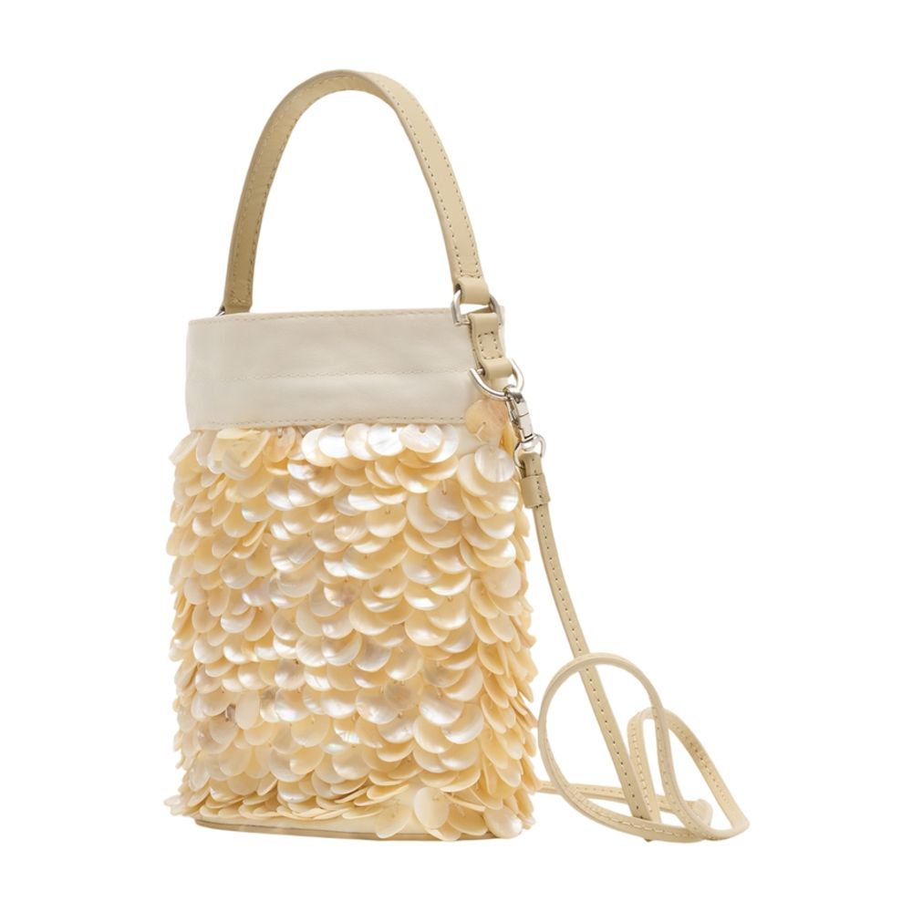 Handtasche Lila Mini – Staud – Perlen – Elfenbein