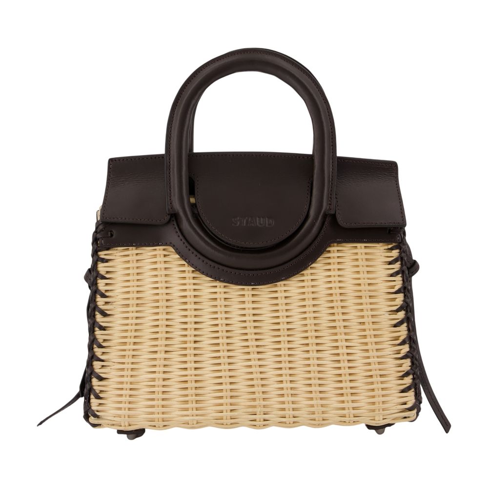 Maude Mini Wicker Carryall Handtasche – Staud – Raffia – Unifarben