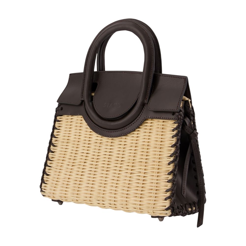 Maude Mini Wicker Carryall Handtasche – Staud – Raffia – Unifarben