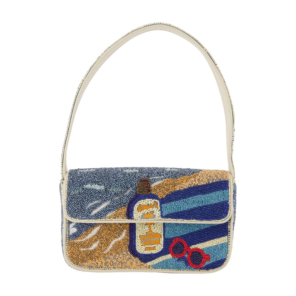 Tommy Beaded Umhängetasche – Staud – Kunstleder – Mehrfarbig