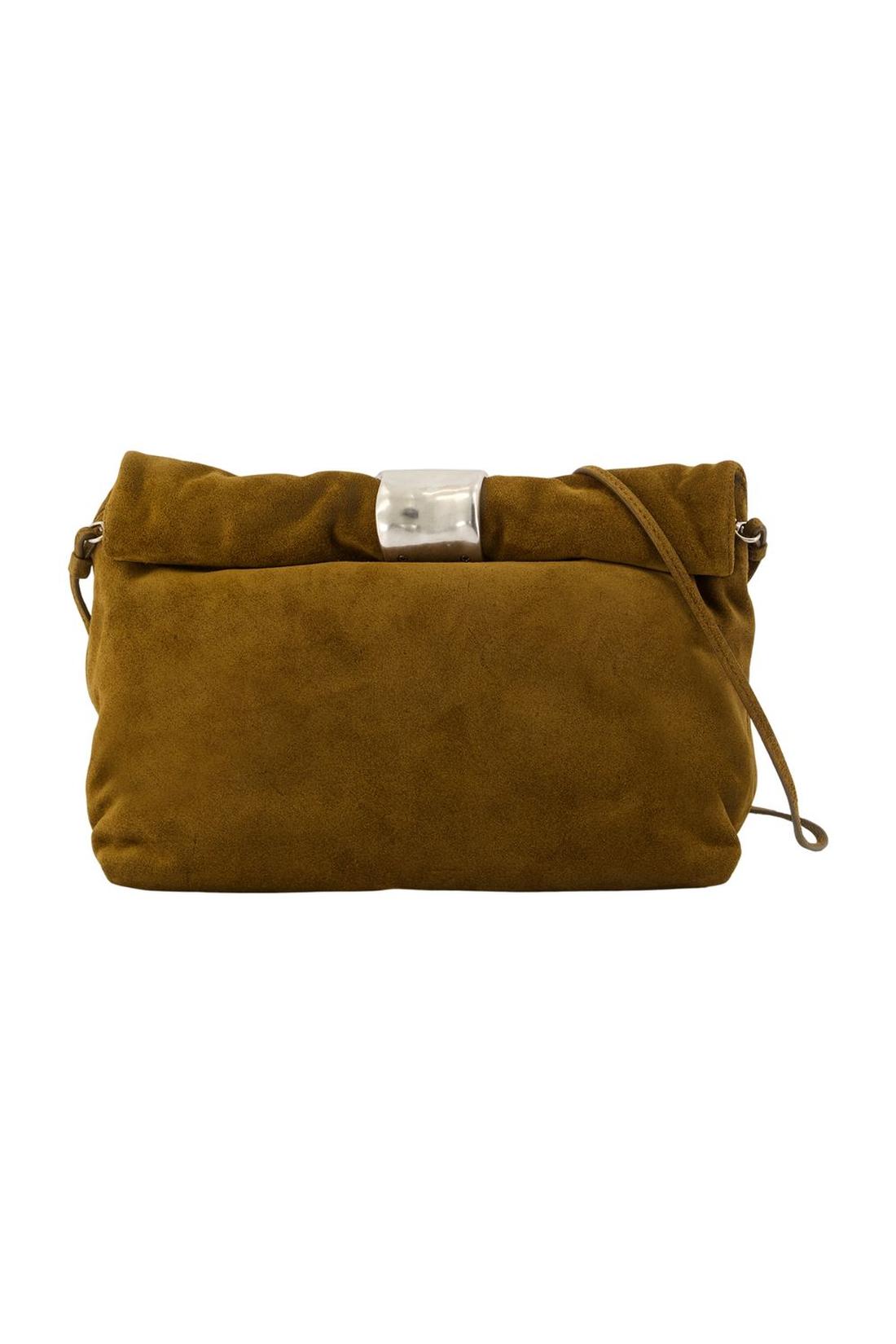 Cuff-Clutch – „ Staud “ – Leder – Khaki