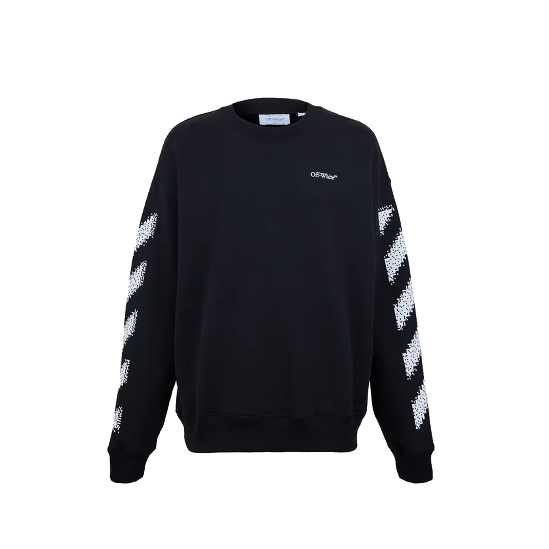 Off White-Off White Pixel Diag Sweatshirt-MEN CLOTHING-Black-Deal-Outlet-by-ARCHIVIST