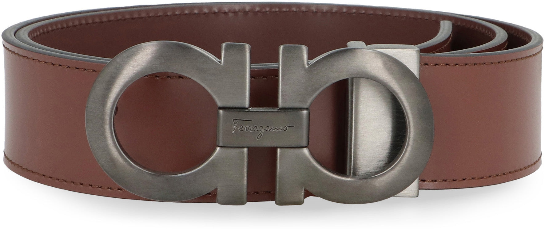 Reversible leather belt