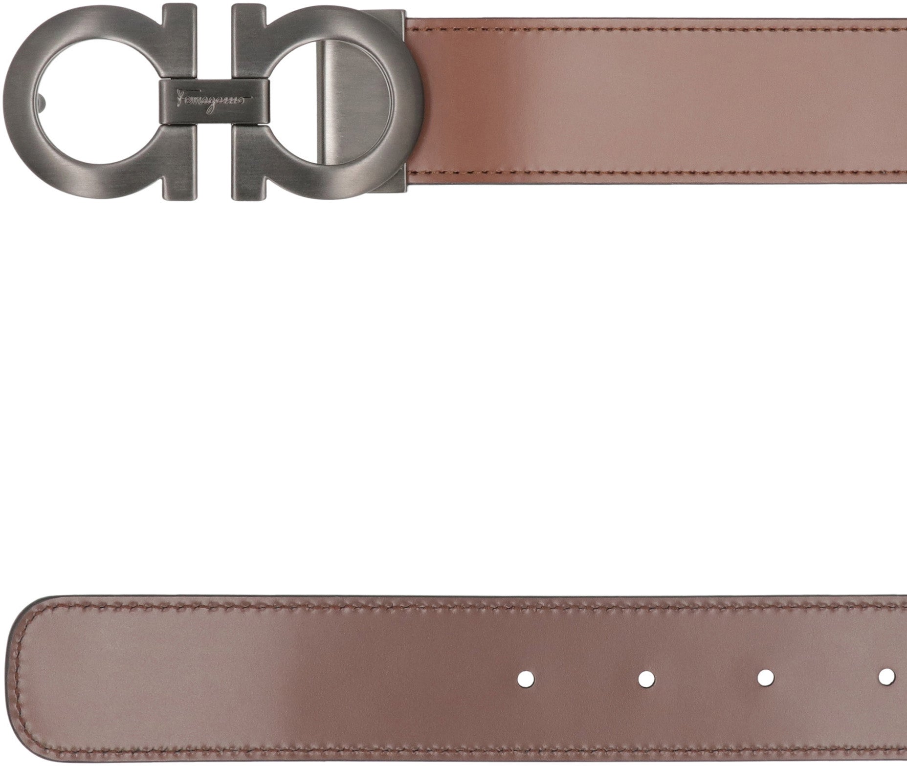 Reversible leather belt