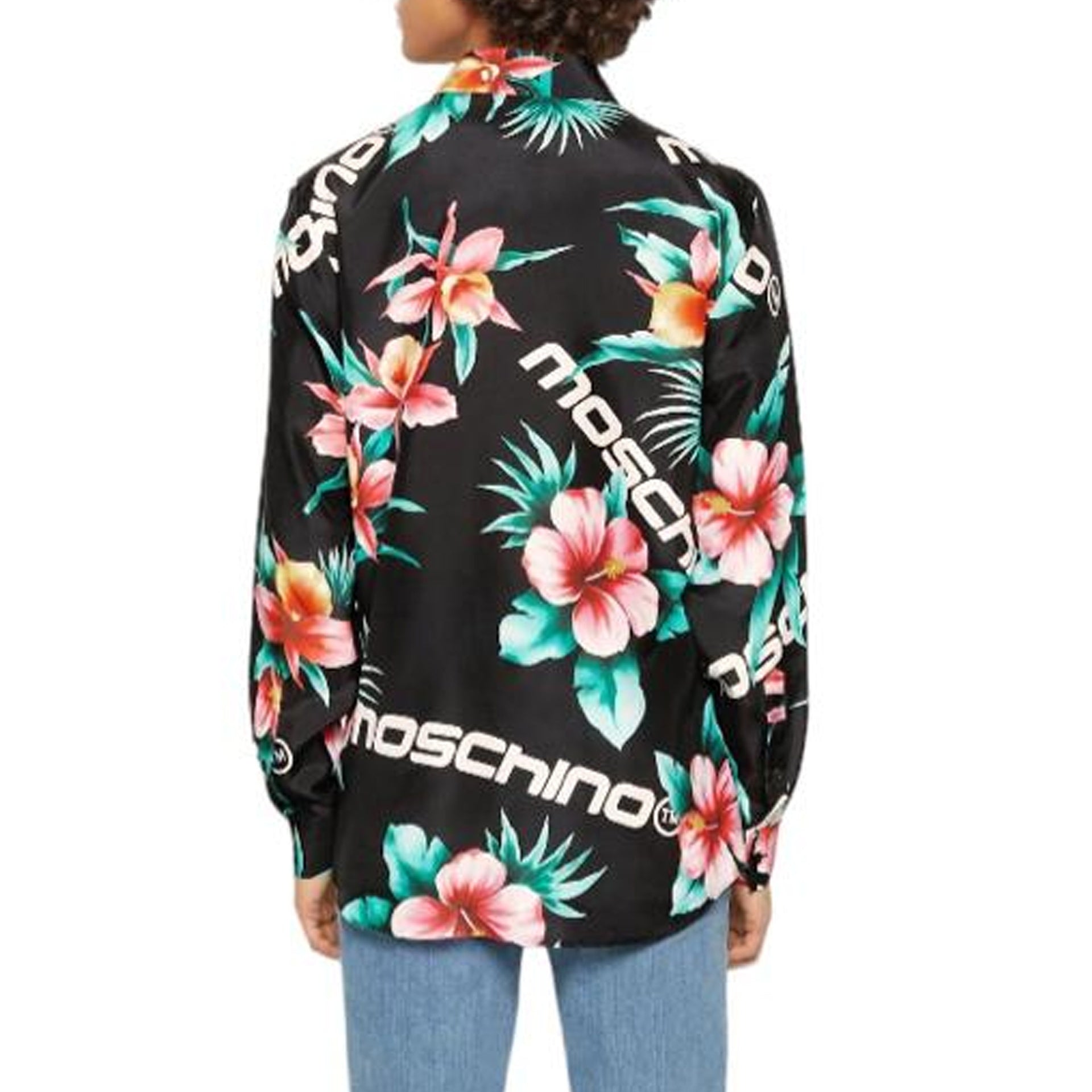 Moschino Couture-Moschino Couture Silk Printed Shirt-MEN CLOTHING-Black-Deal-Outlet-by-ARCHIVIST