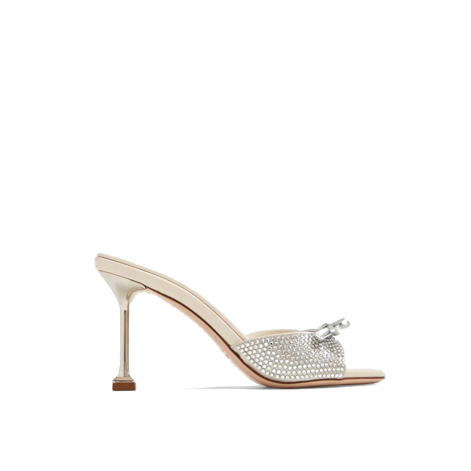 Miu Miu Leather Crystals Mules