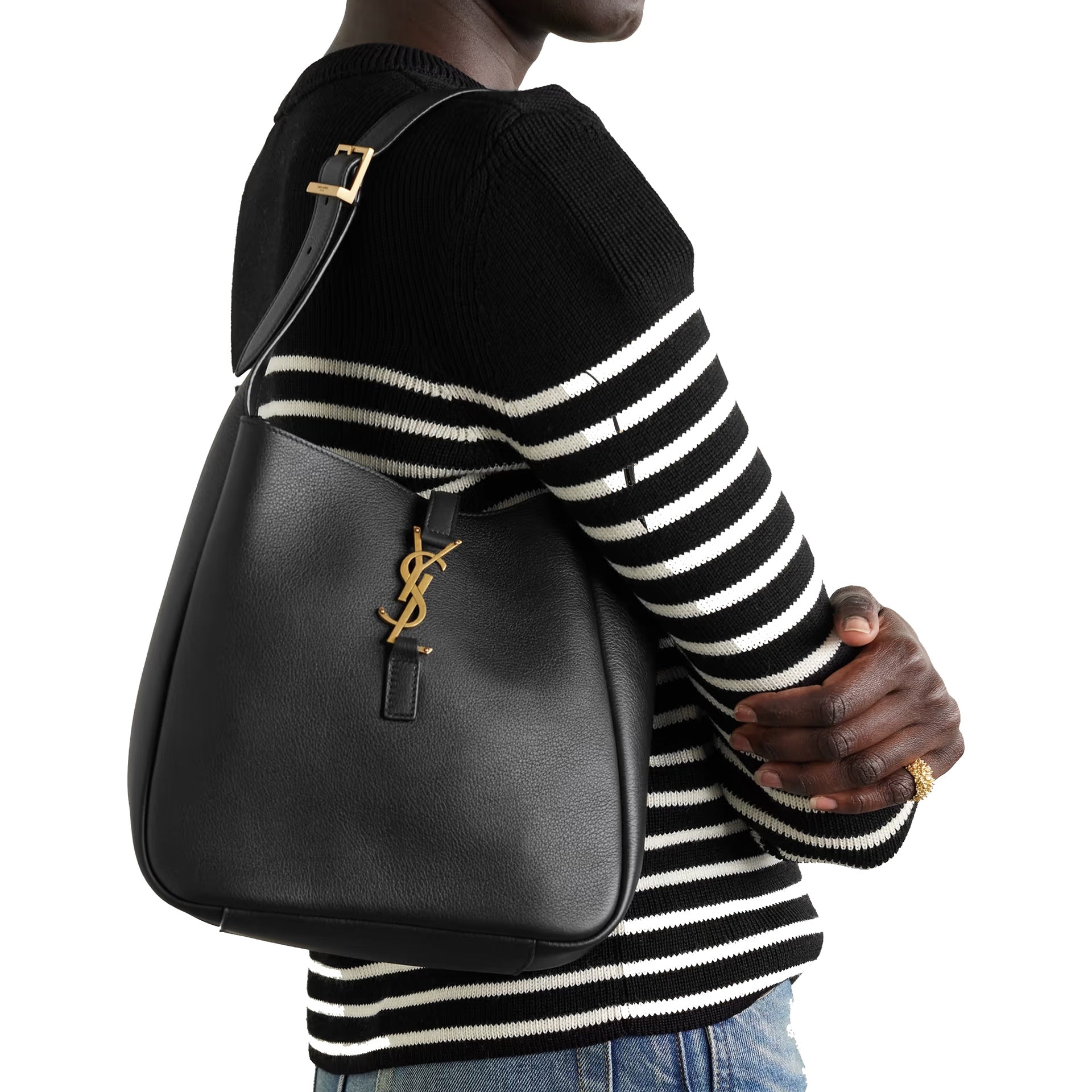 Saint Laurent-SAINT LAURENT LE 5 À 7 SMALL SOFT LEATHER Bag-WOMEN BAGS-Black-Deal-Outlet-by-ARCHIVIST