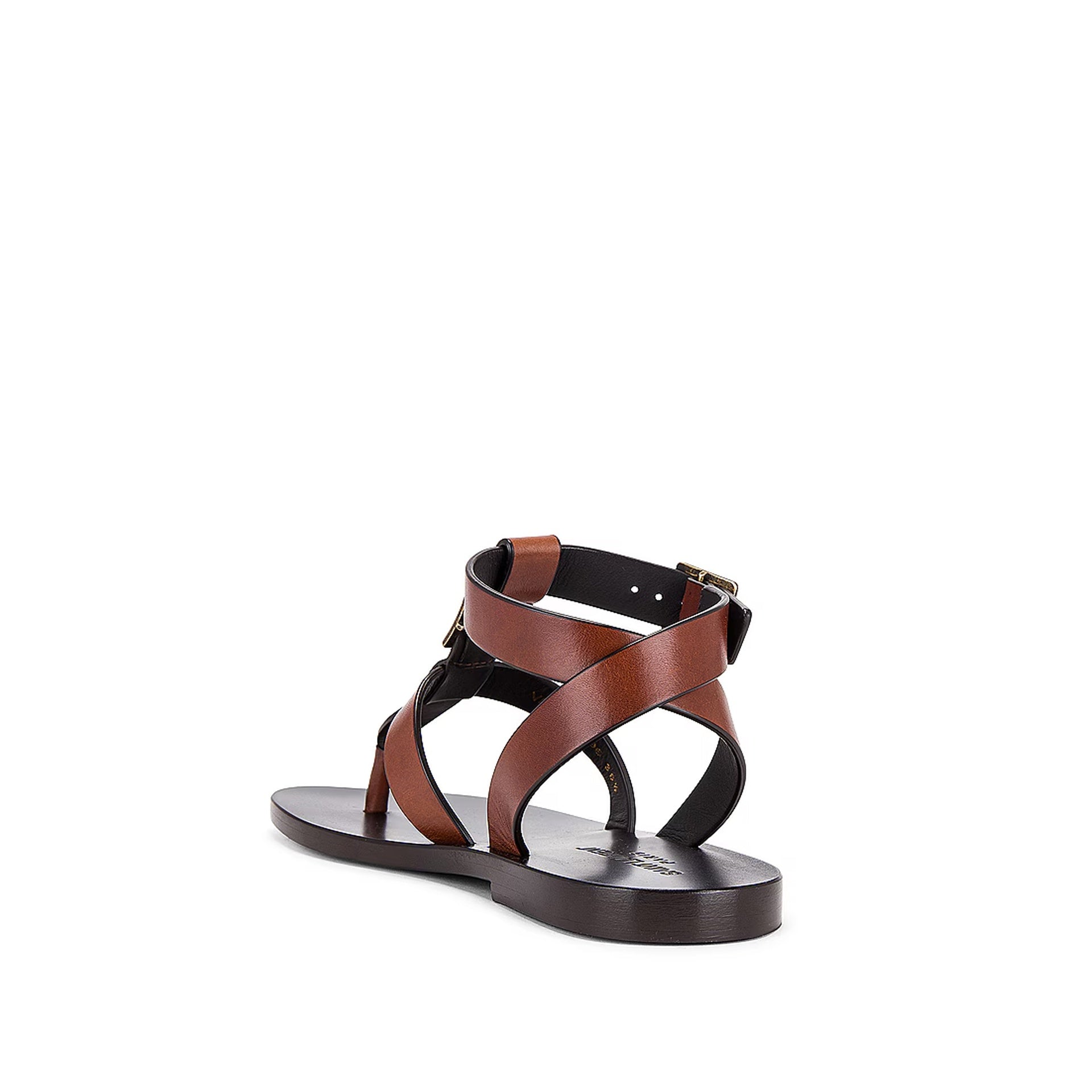 Saint Laurent Hardy Leather Sandals