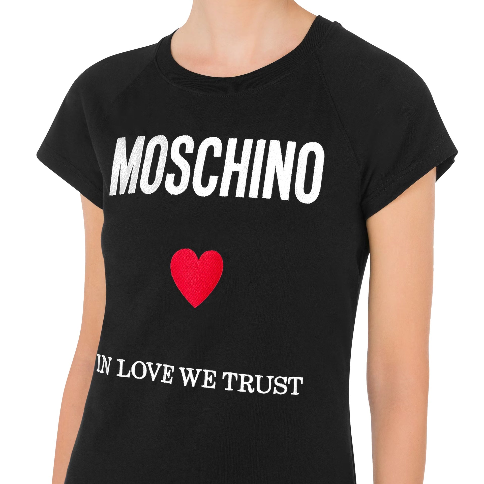 Moschino Couture-Moschino Couture In Love We Trust Mini Dress-WOMEN CLOTHING-Black-Deal-Outlet-by-ARCHIVIST