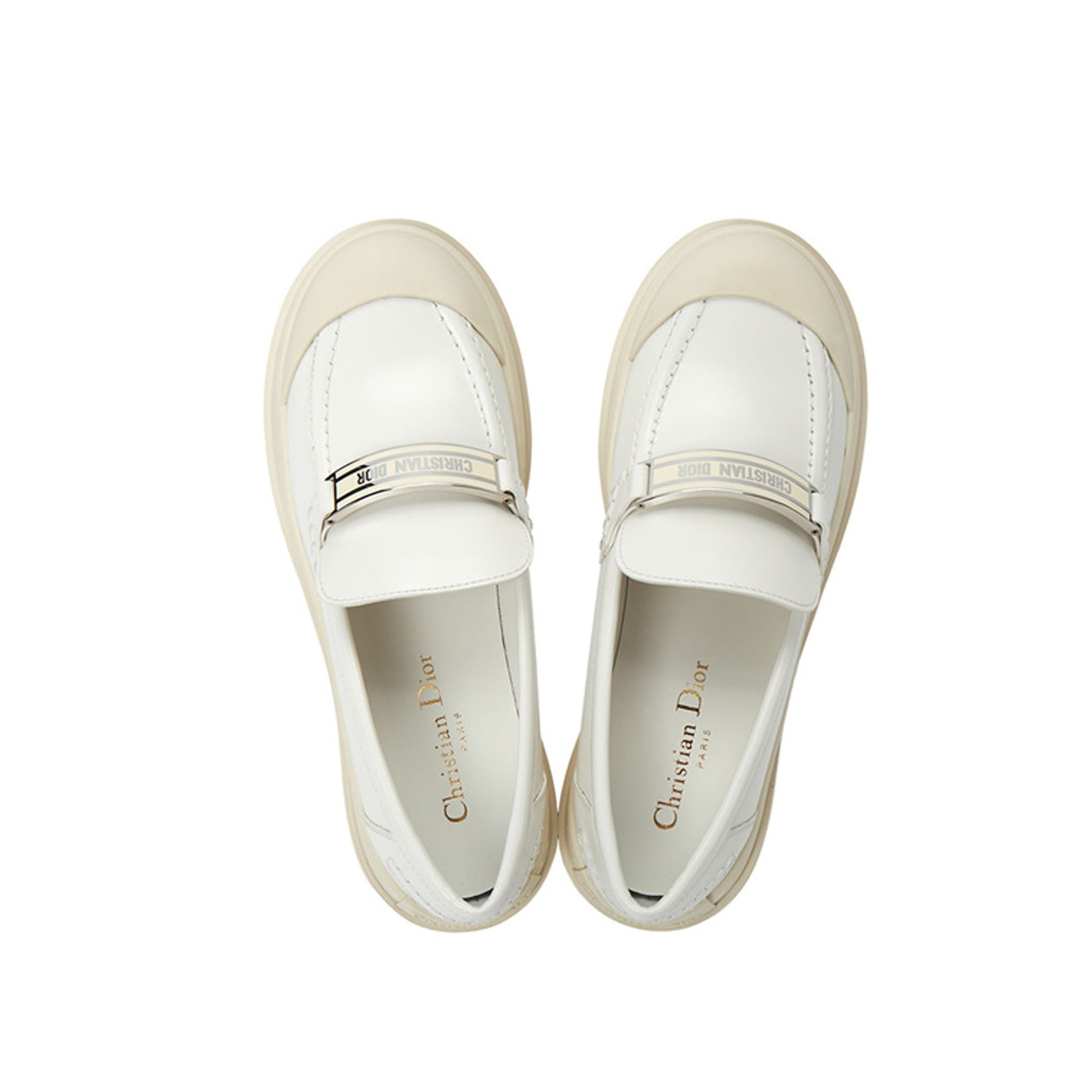 Dior Leather Logo Loafers