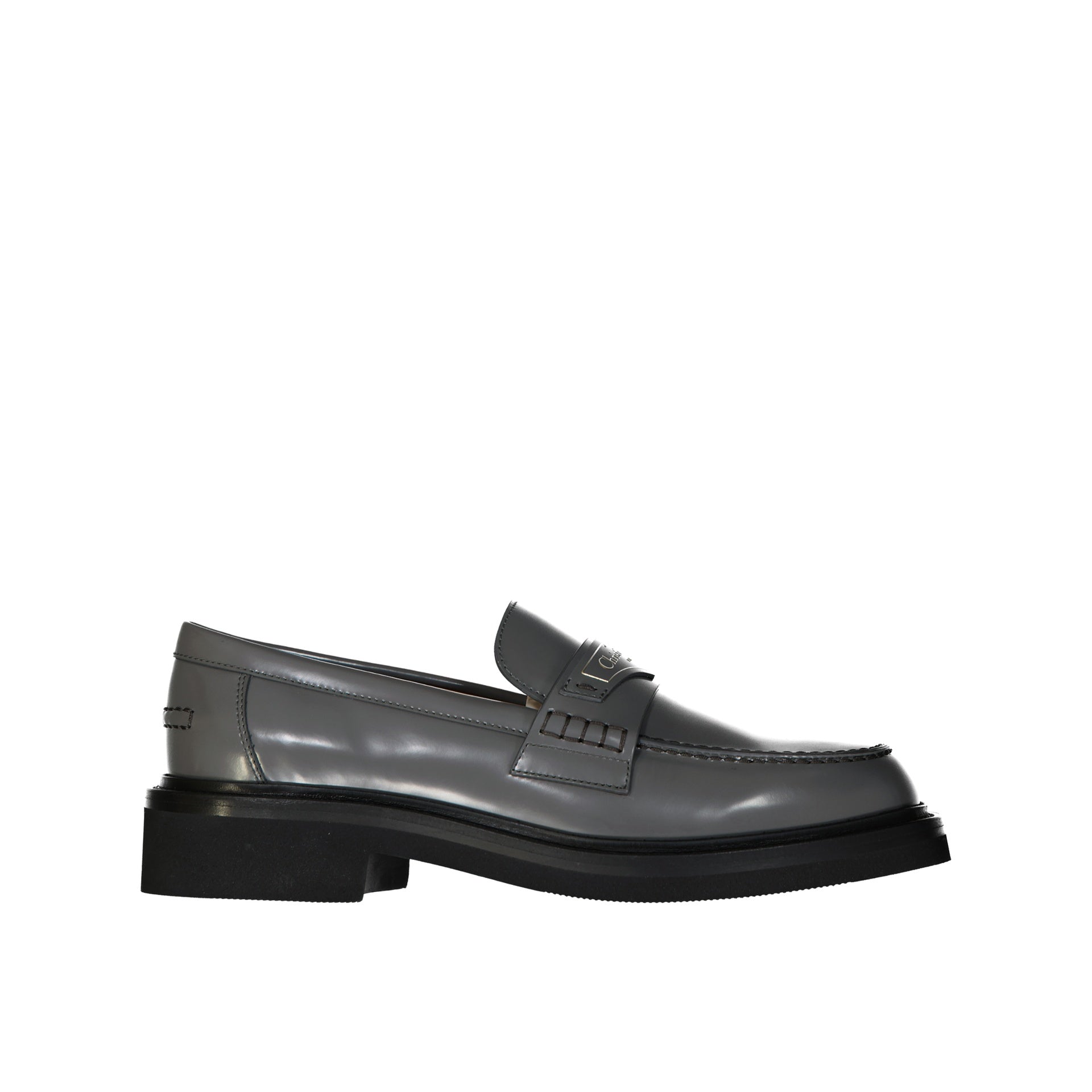 Dior Leather Logo Loafers