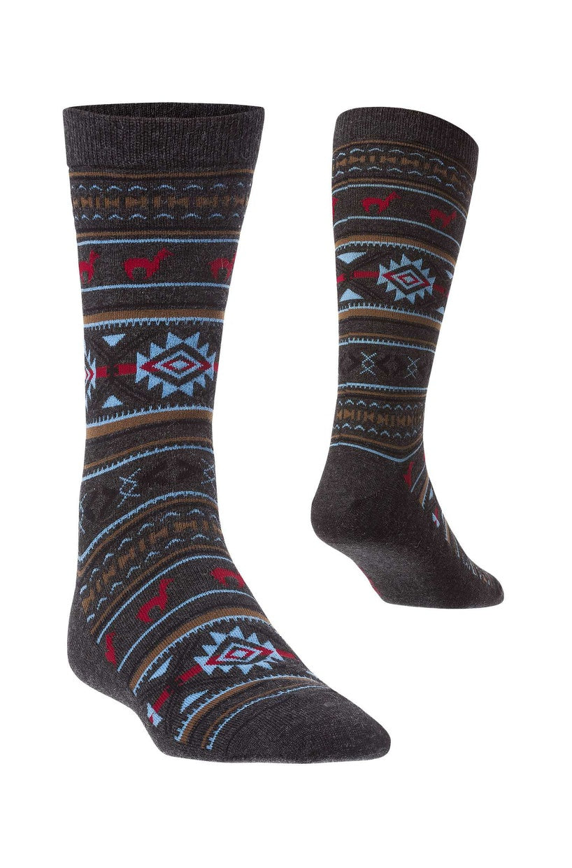 Verdancia-Apu Kuntur - Alpaka Jacquard Socken - Alpaka-Mix-Socken-Black-Deal-Outlet-by-ARCHIVIST