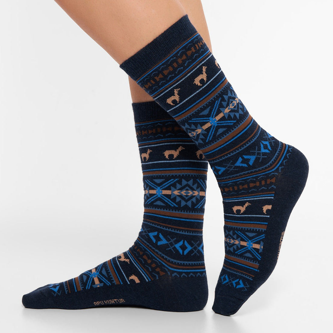 Verdancia-Apu Kuntur - Alpaka Jacquard Socken - Alpaka-Mix-Socken-Black-Deal-Outlet-by-ARCHIVIST