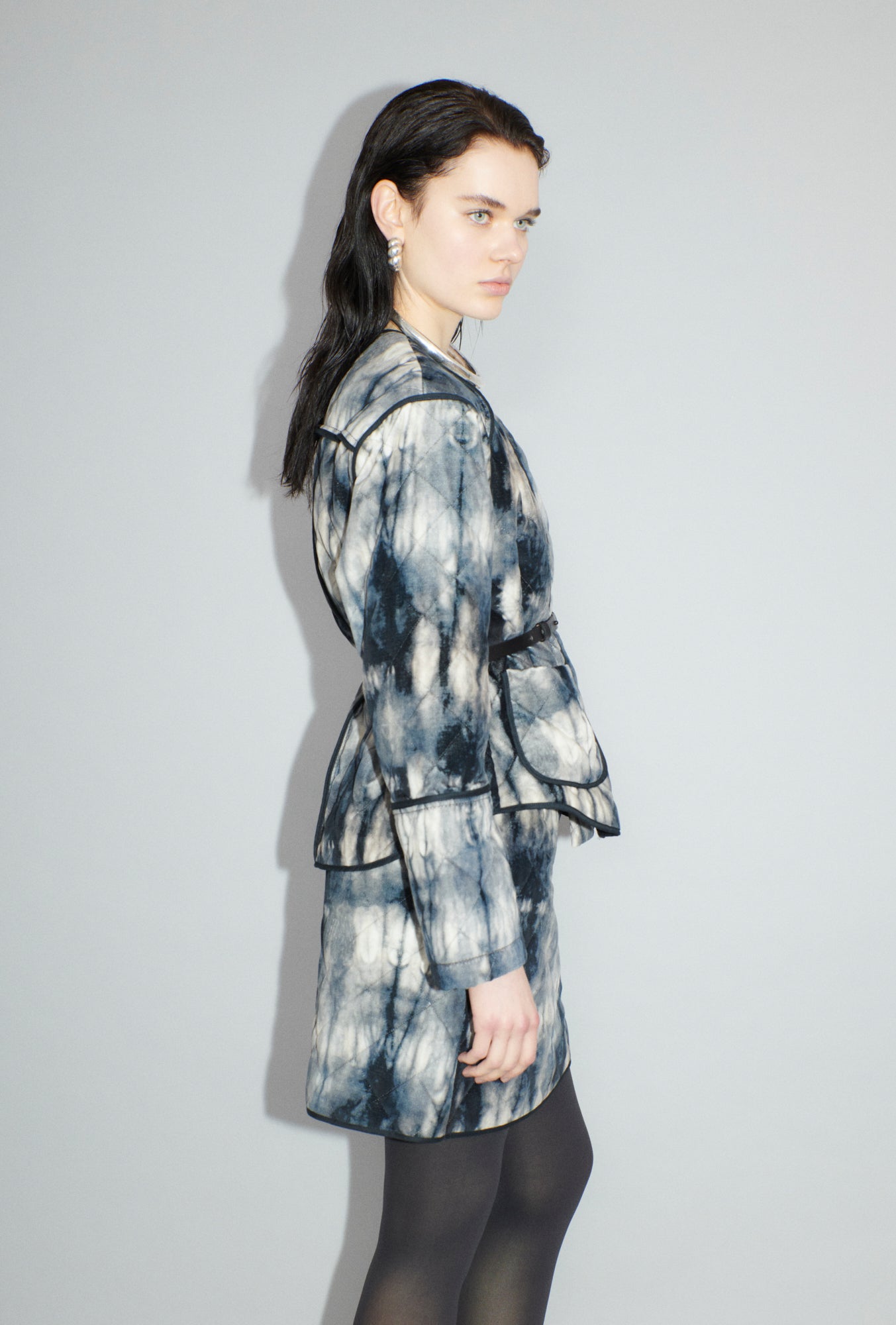 Quilted Tie-Dye Jacke, Ink