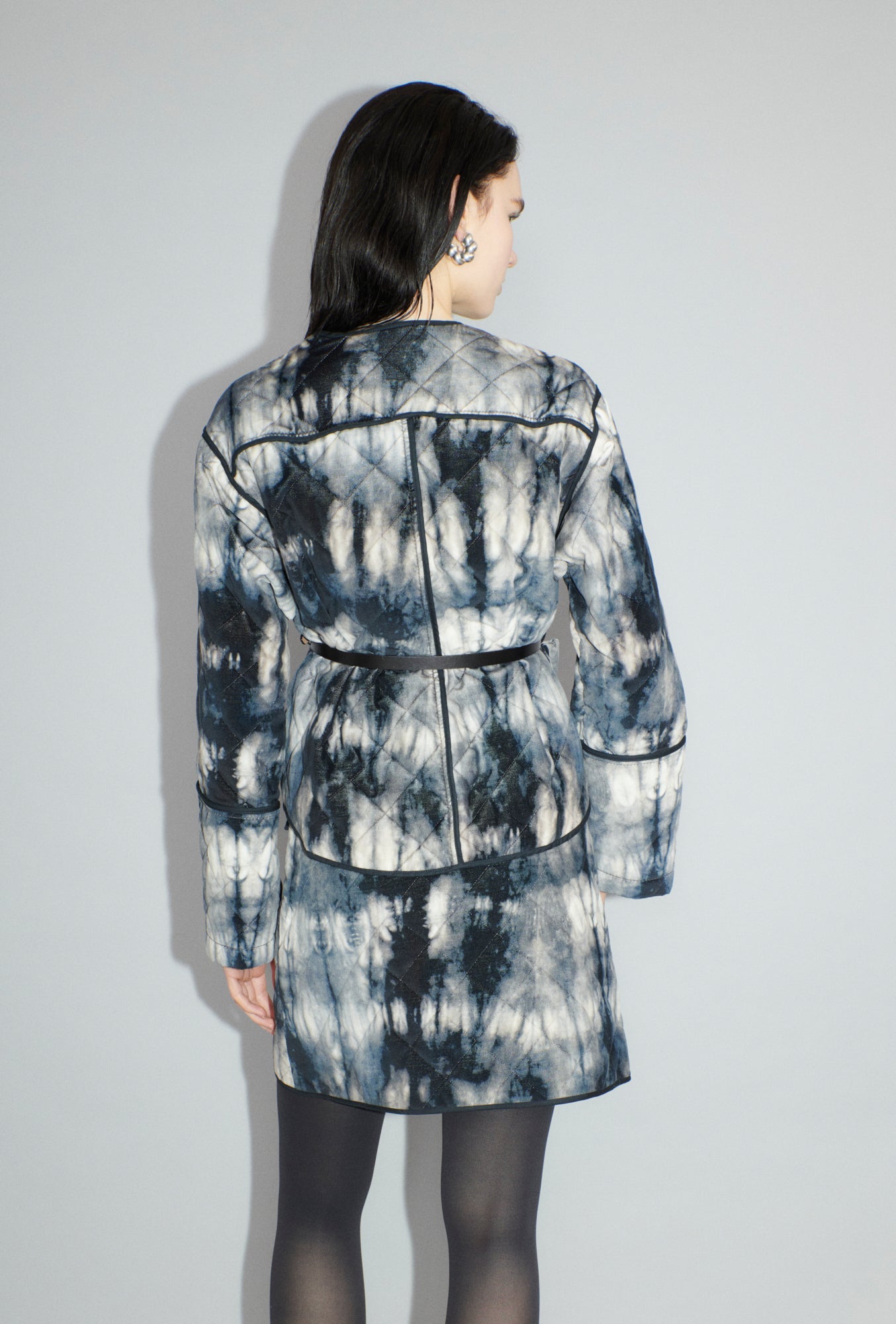 Quilted Tie-Dye Jacke, Ink