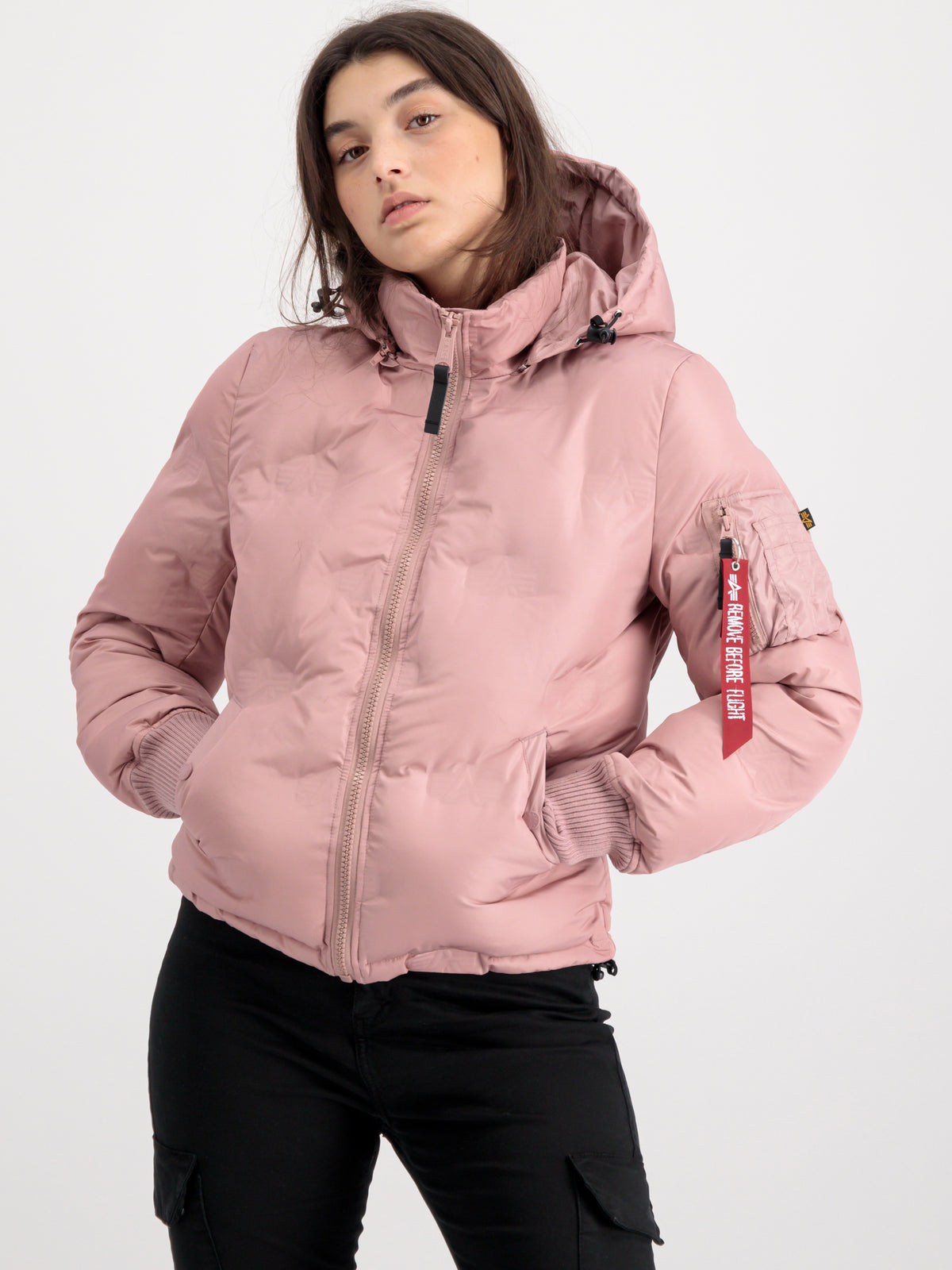 Hooded Logo Puffer Women