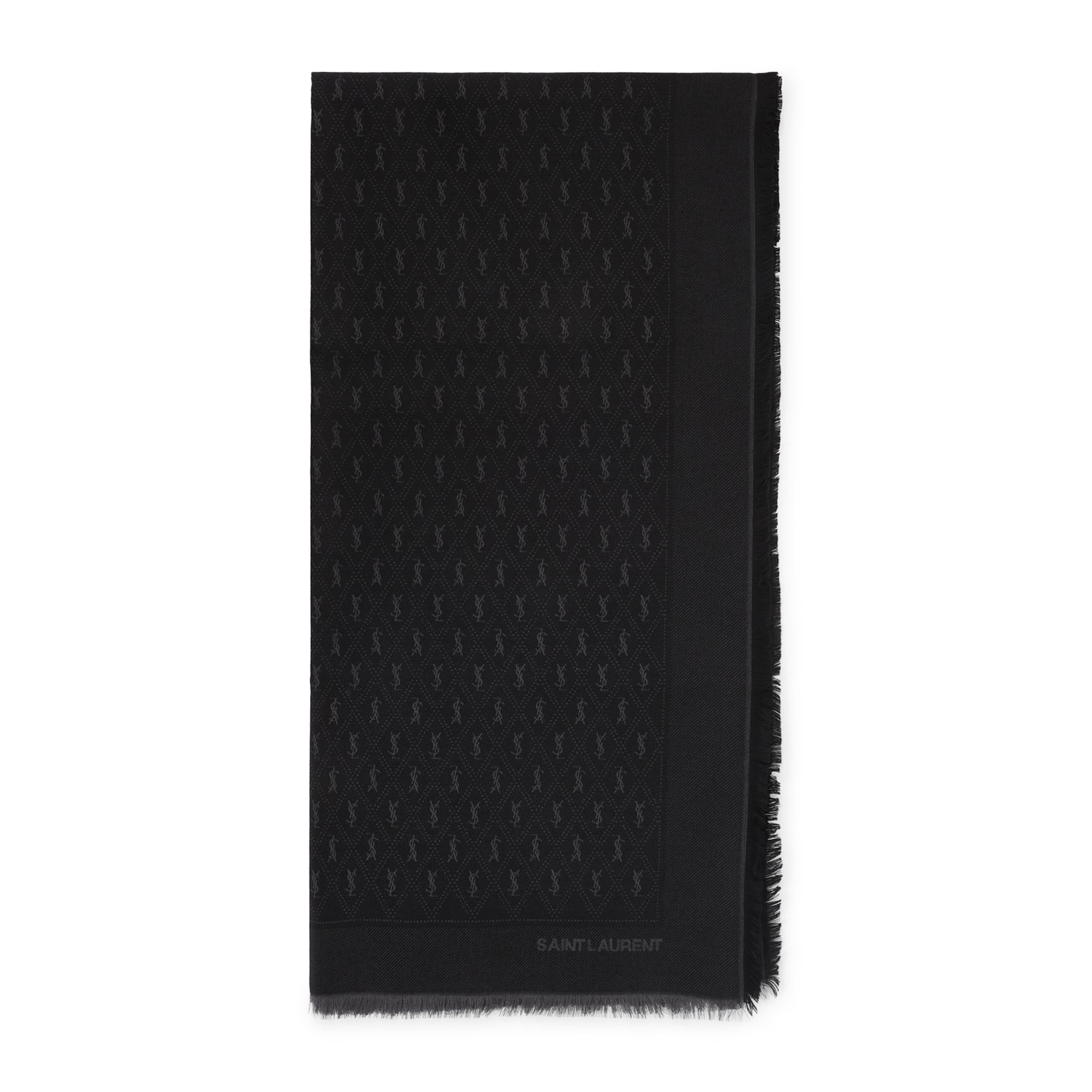 Saint Laurent Jacquard Monogram Scarf - WOMEN ACCESSORIES - Saint Laurent - T.Luxy