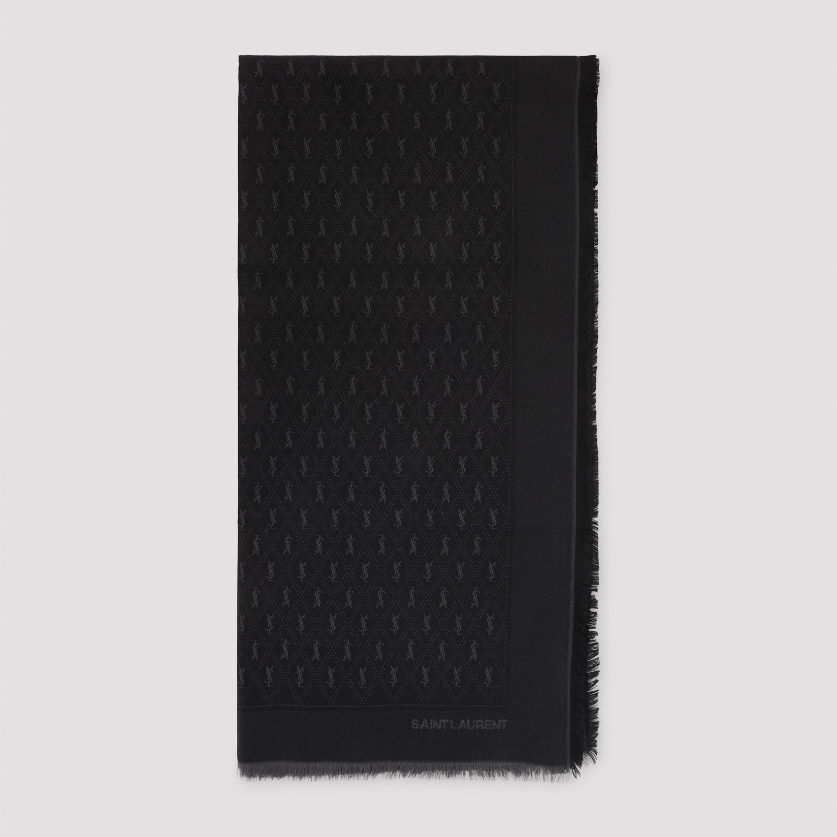 Saint Laurent Jacquard Monogram Scarf - WOMEN ACCESSORIES - Saint Laurent - T.Luxy